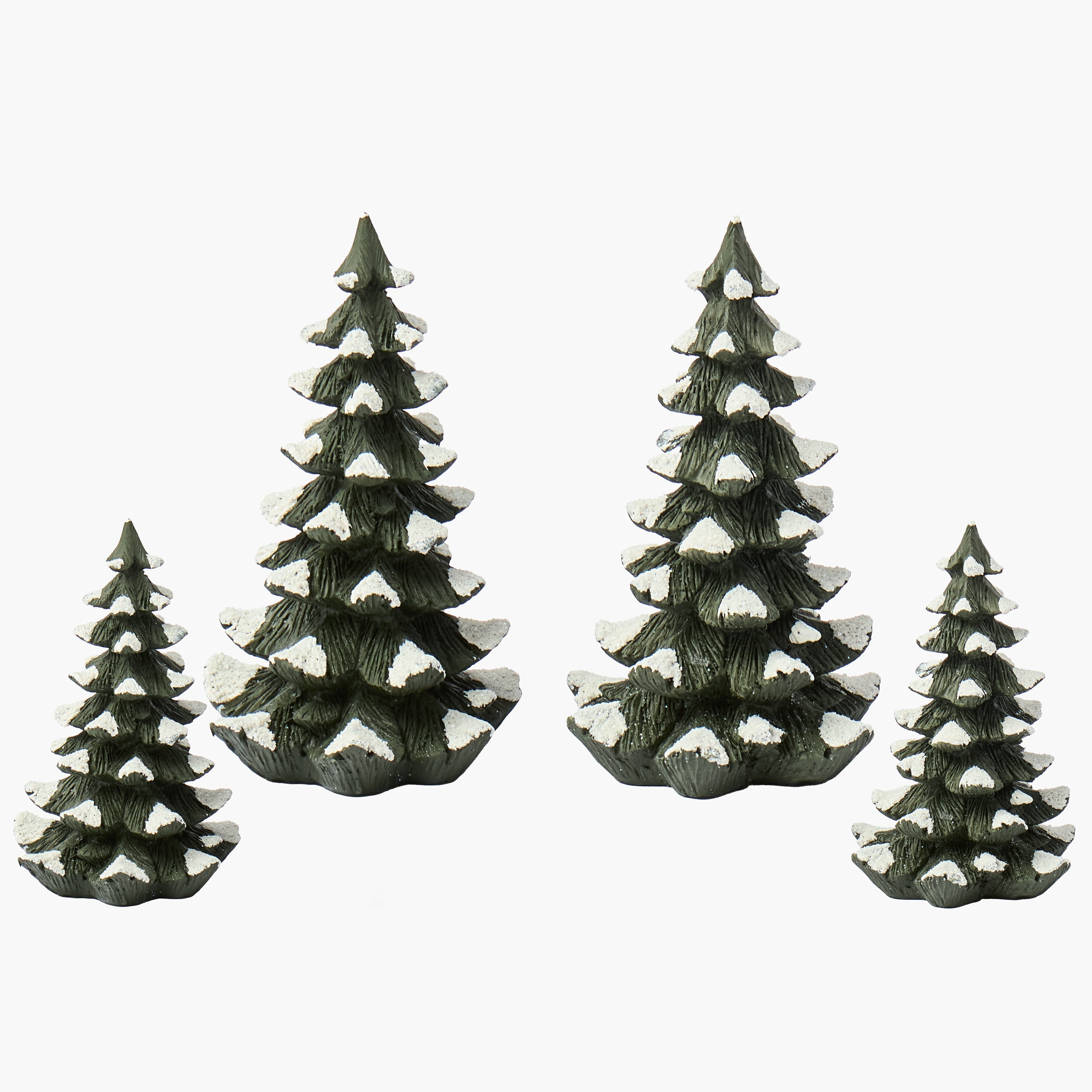 Small Snow-Dusted Alpine Fir Tree (Pair)
