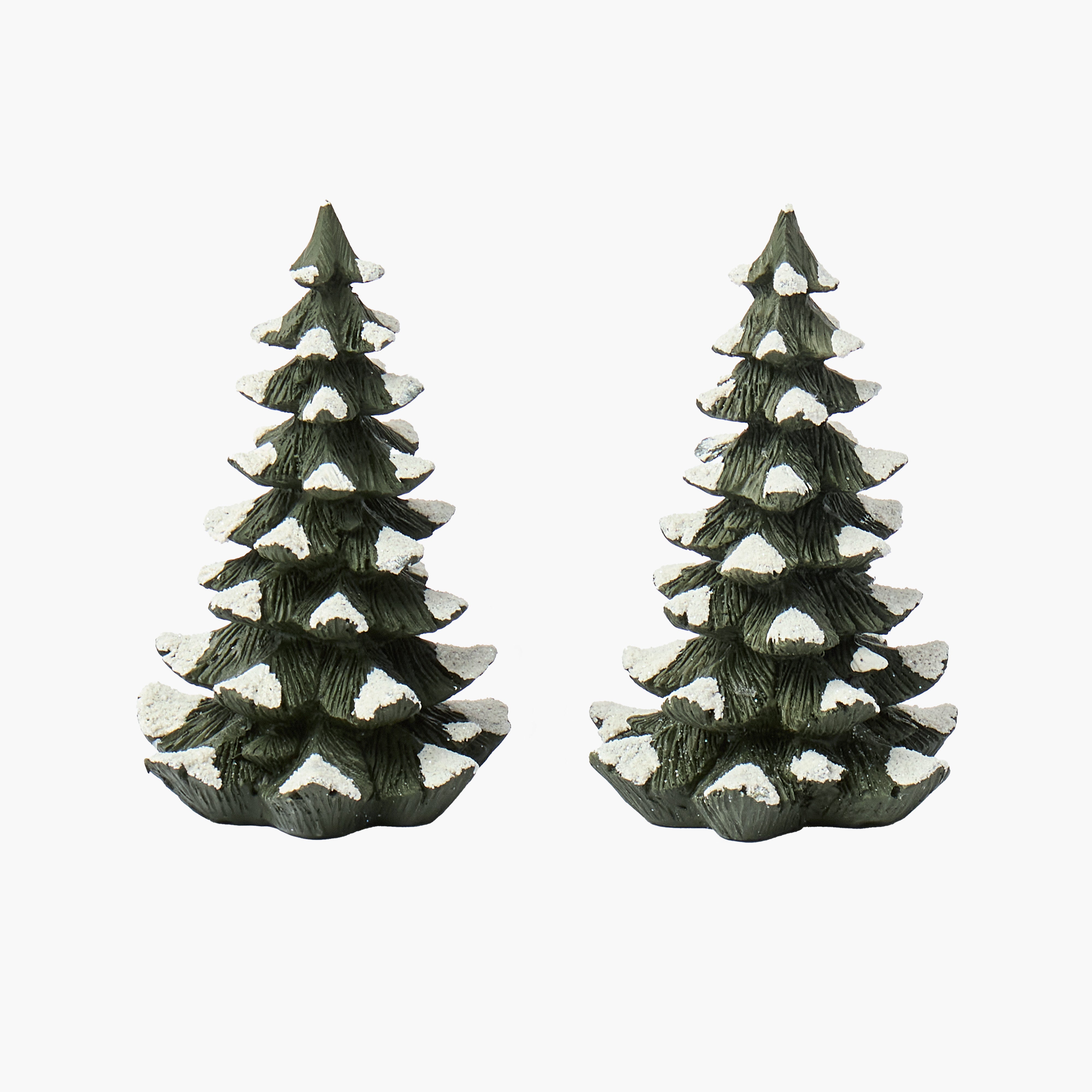 Small Snow-Dusted Alpine Fir Tree (Pair)