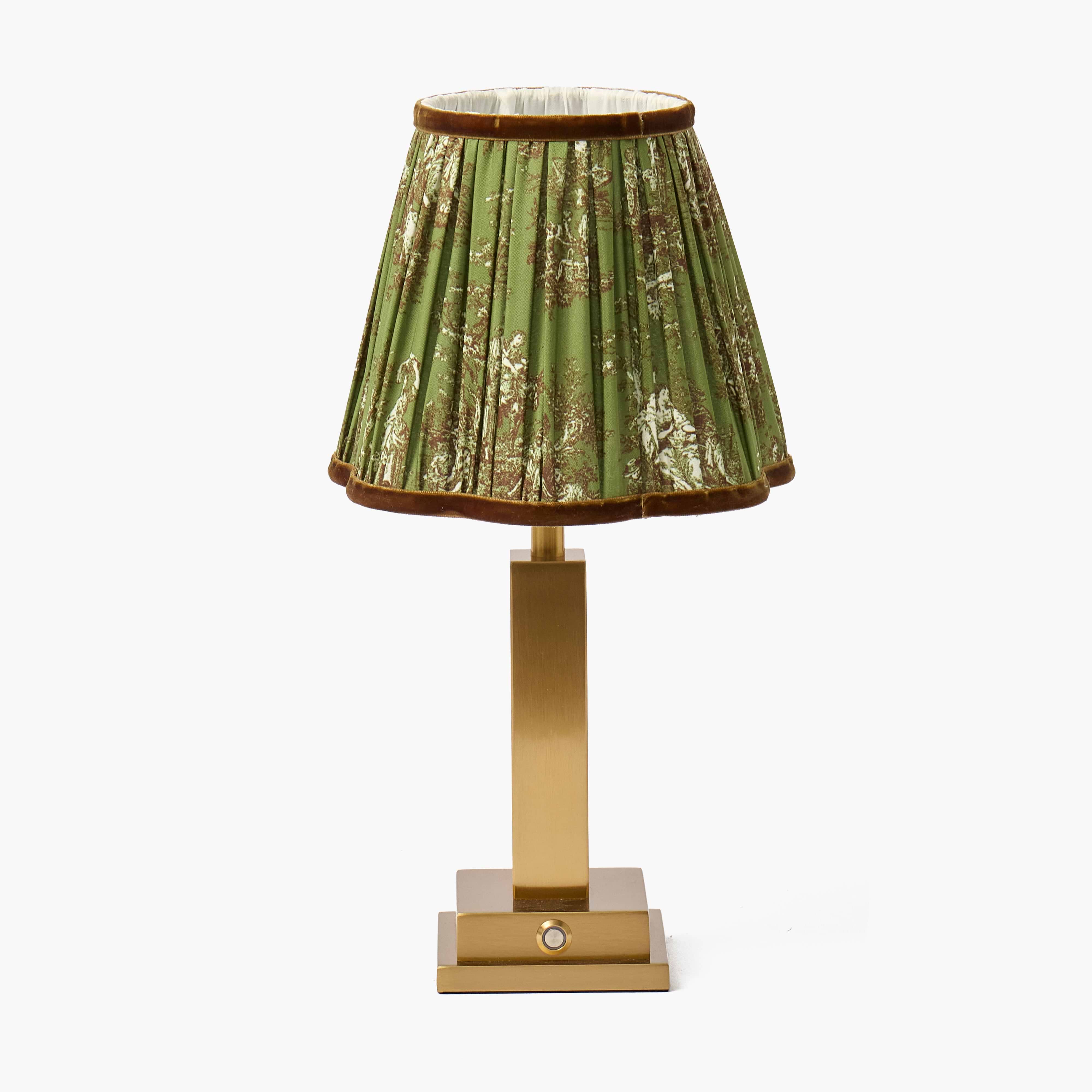 Olive & Chocolate Toile Lampshade (18cm)
