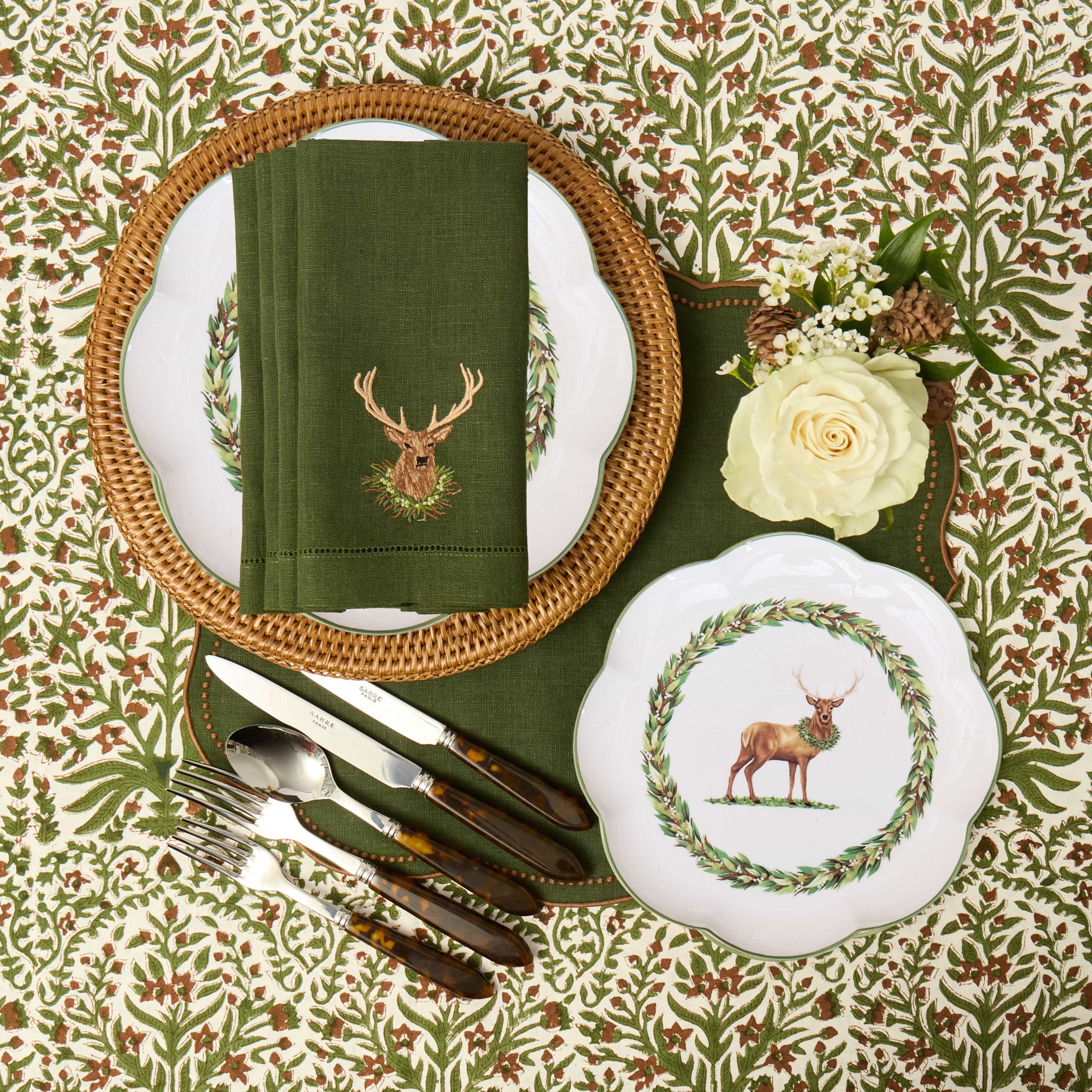 Brown Rattan Charger Plates (Set of 4)