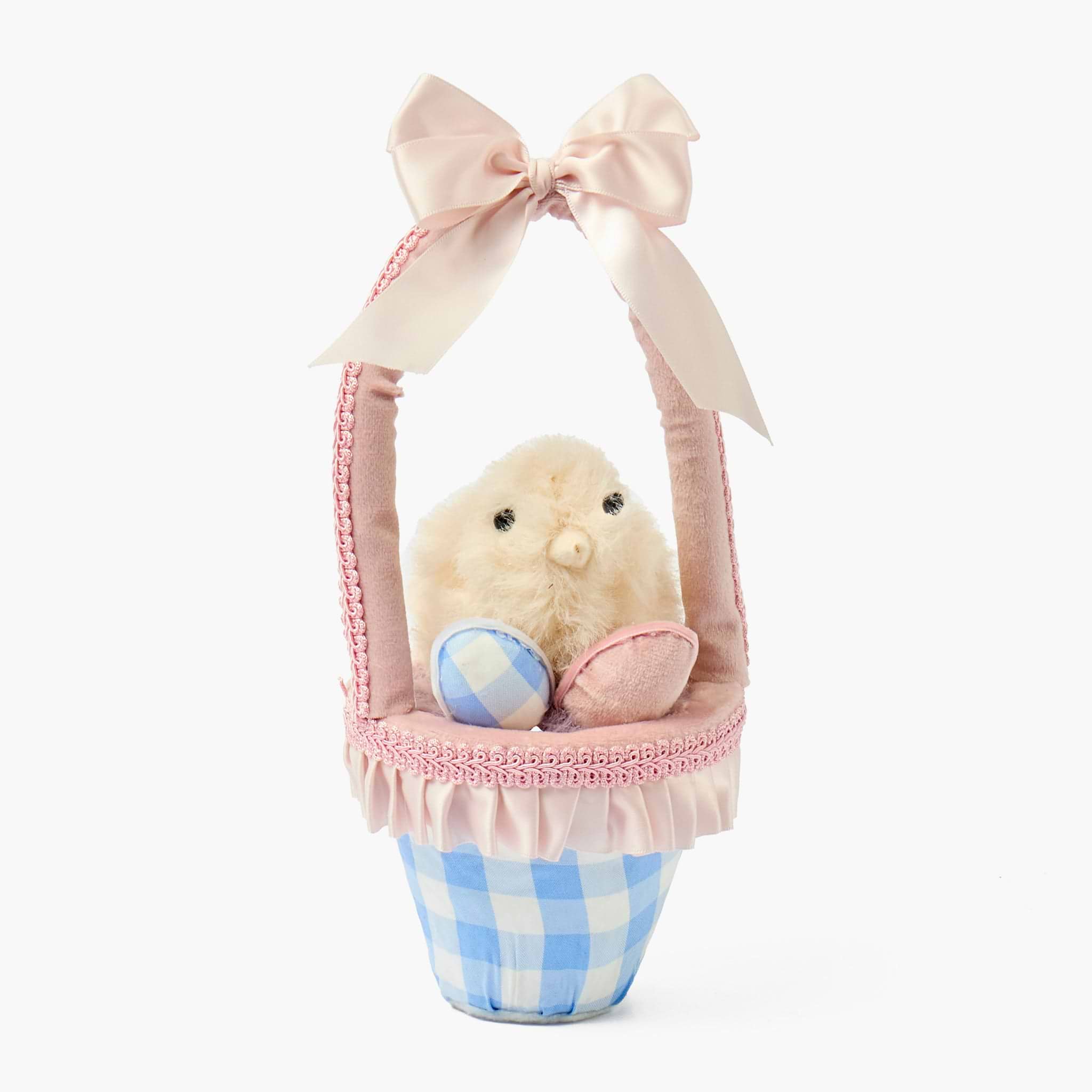 Chicks in Gingham Basket (Pair)