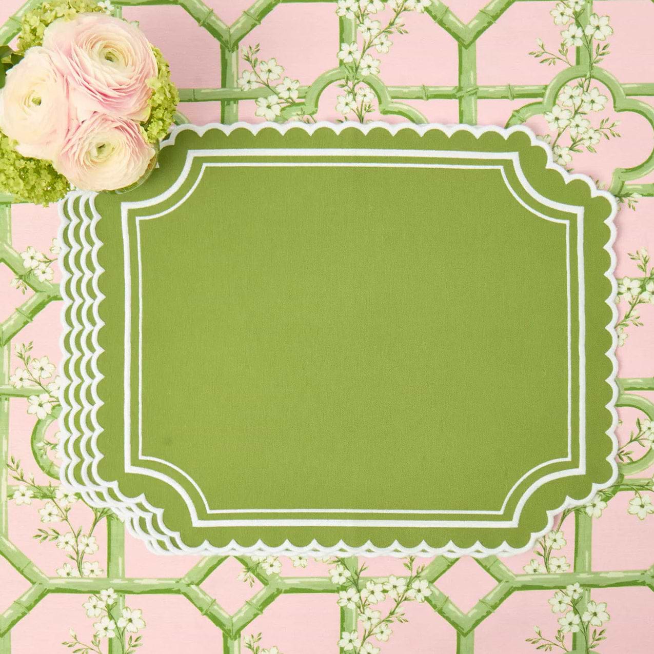 Green Louisa Placemats (Set of 4)