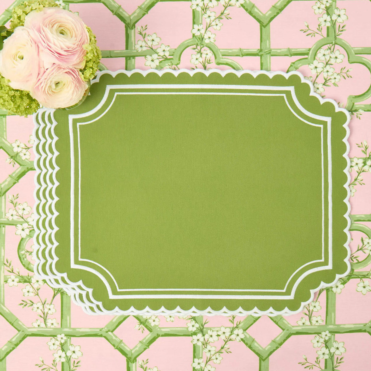 Green Louisa Placemats (Set of 4)