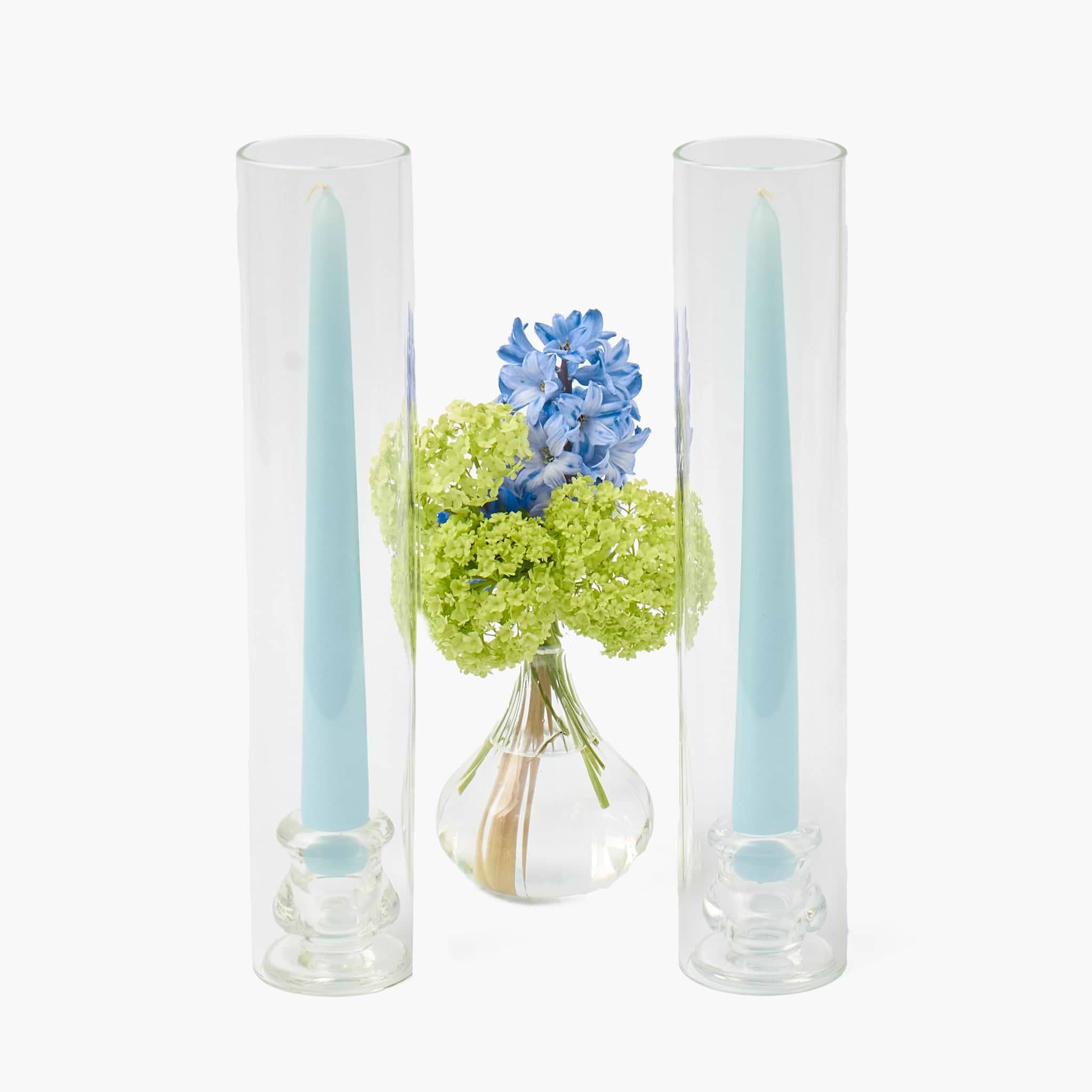 Claudia Hurricane Glass Candle Holders (Pair)