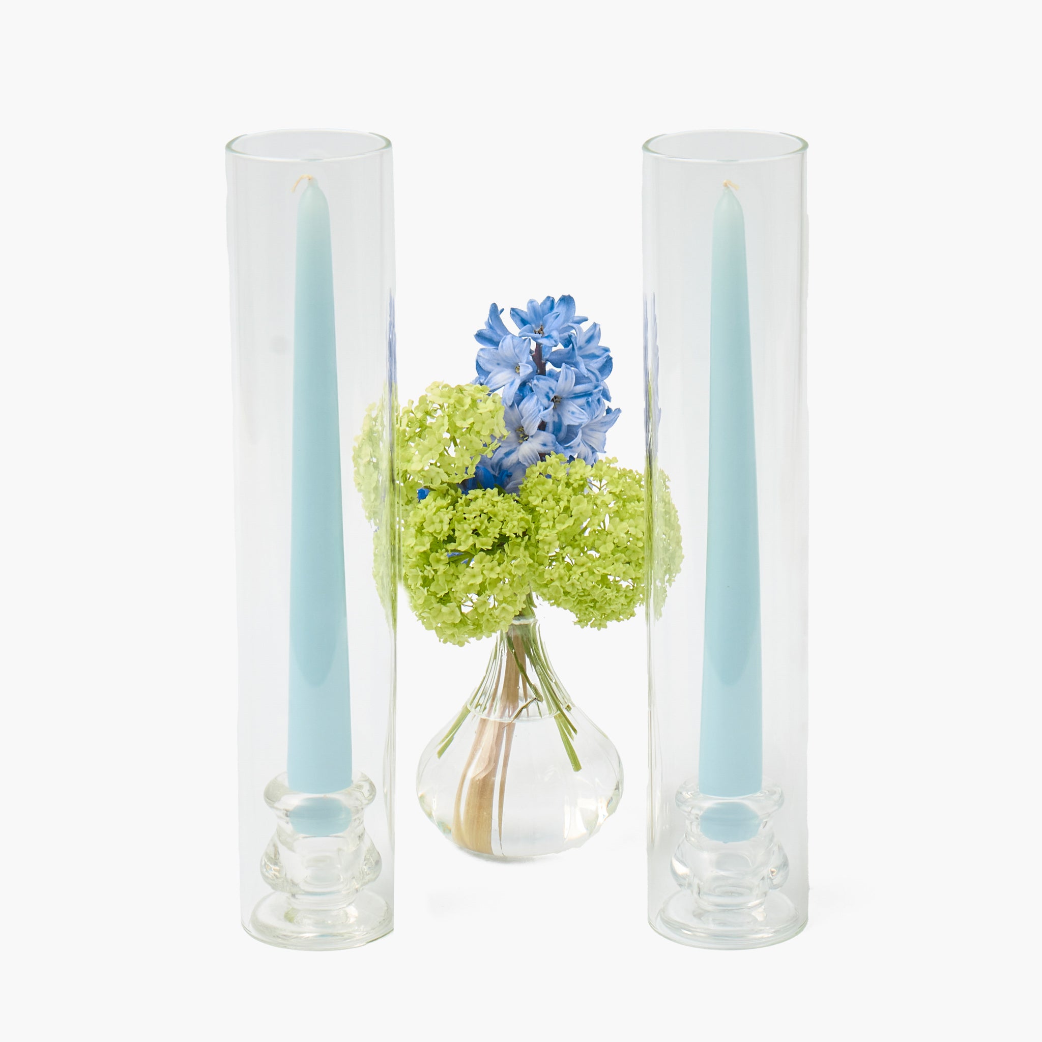 Claudia Hurricane Glass Candle Holders (Pair)