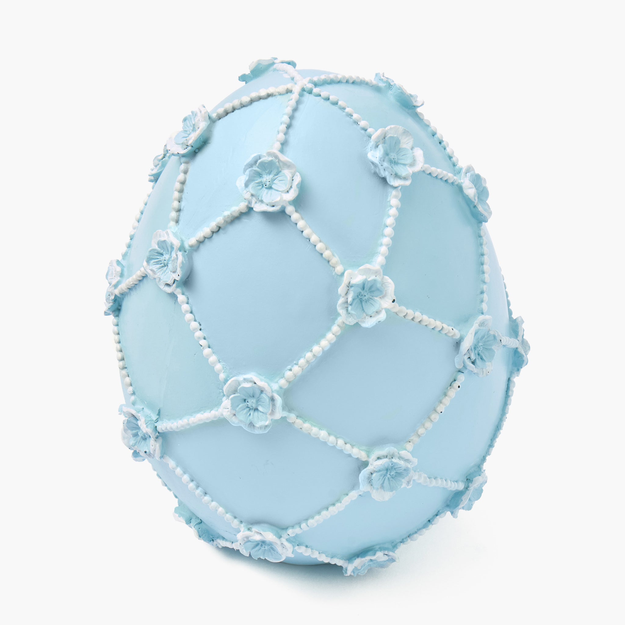 Blue Floral Trellis Easter Egg (Pair) - 20cm