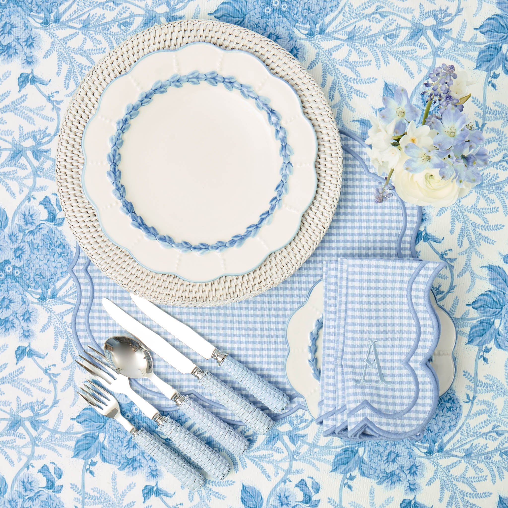 Blue Laurel Dinner Plate