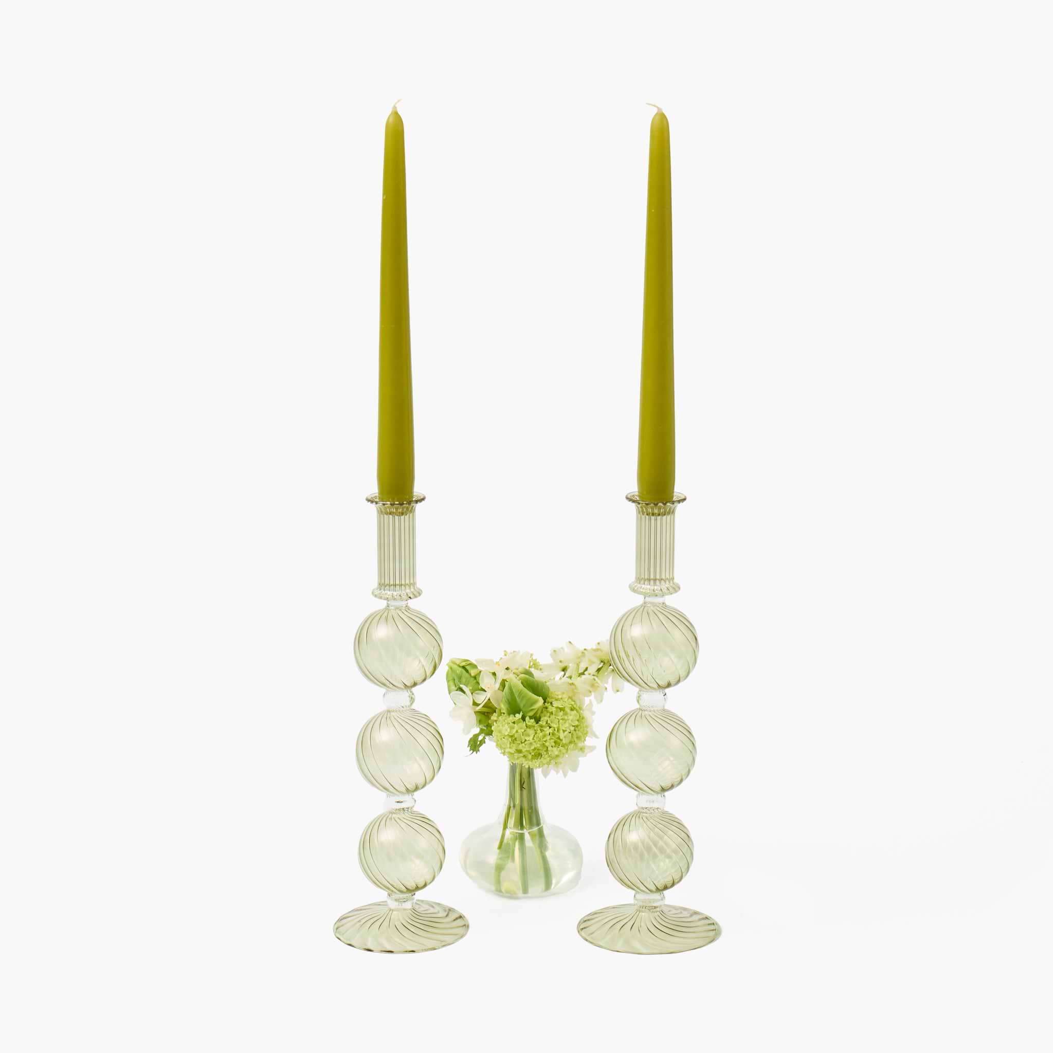 Olive Camille Candle Holders (Pair)