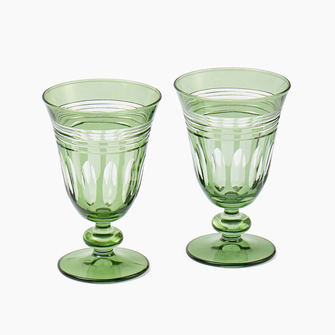 Green Sylvie Engraved Wine Glass (Set of 4)