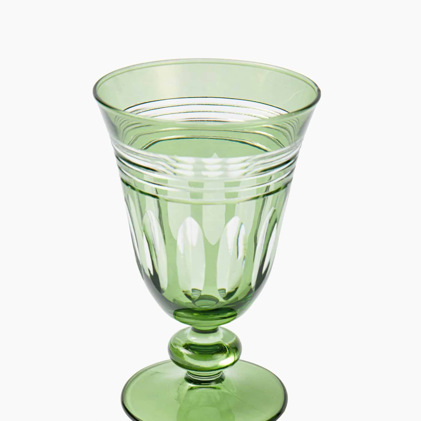 Green Sylvie Engraved Glassware (Set of 8)