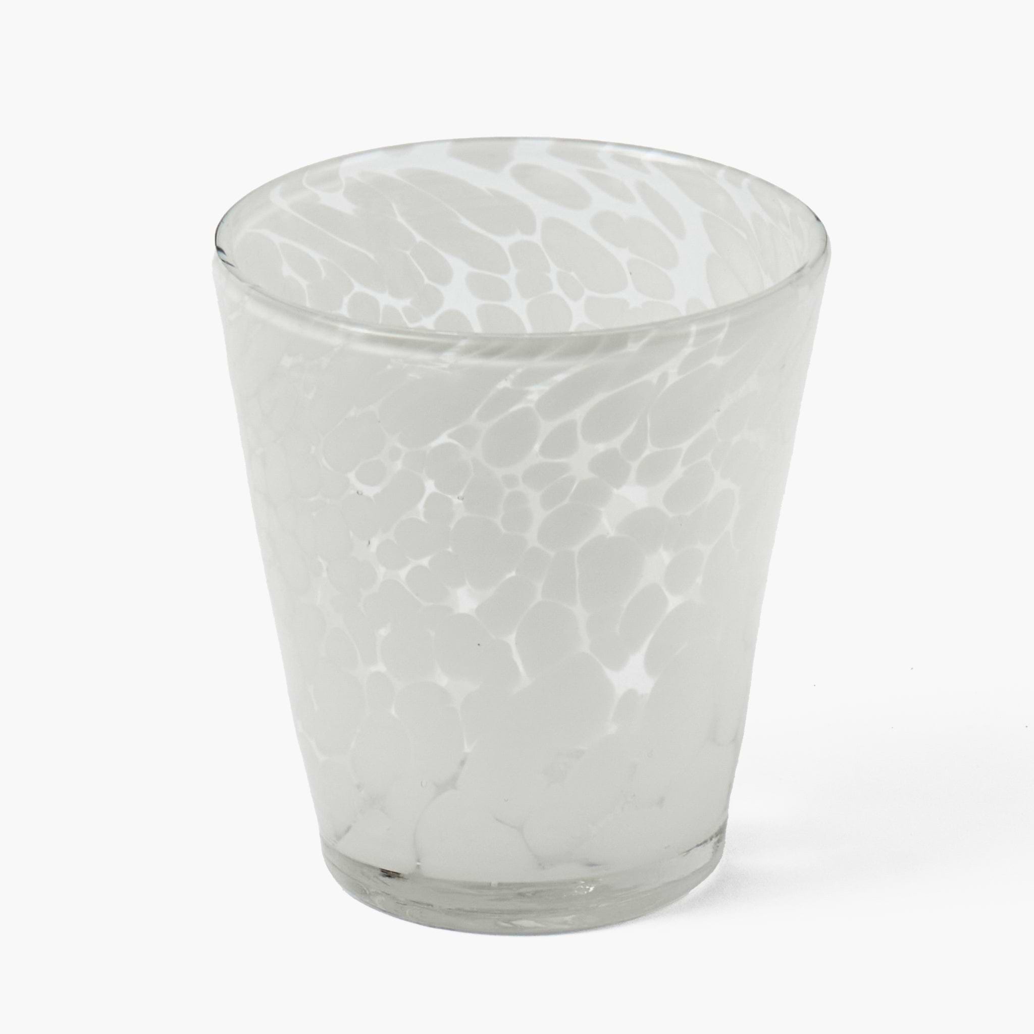 White Dappled Glasses (Set of 4)