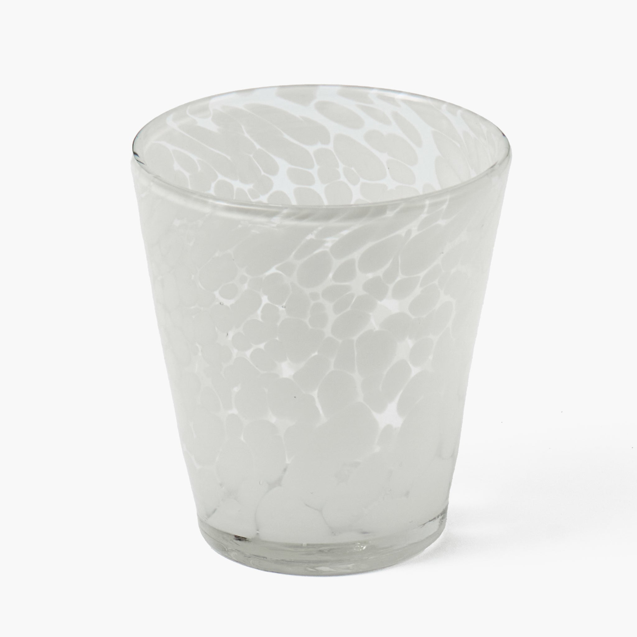 White Dappled Glasses (Set of 4)