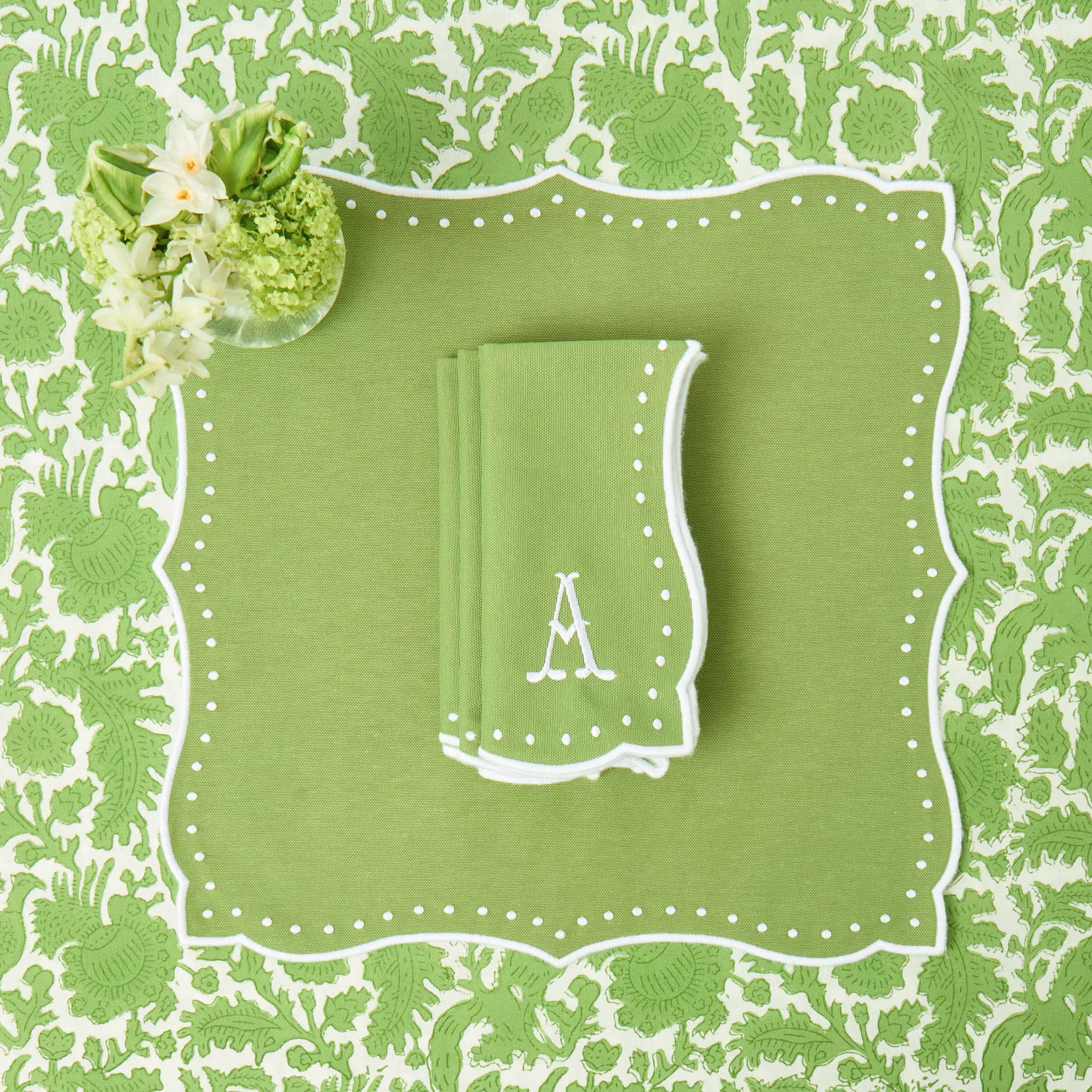 Green Celestria Napkins (Set of 4)