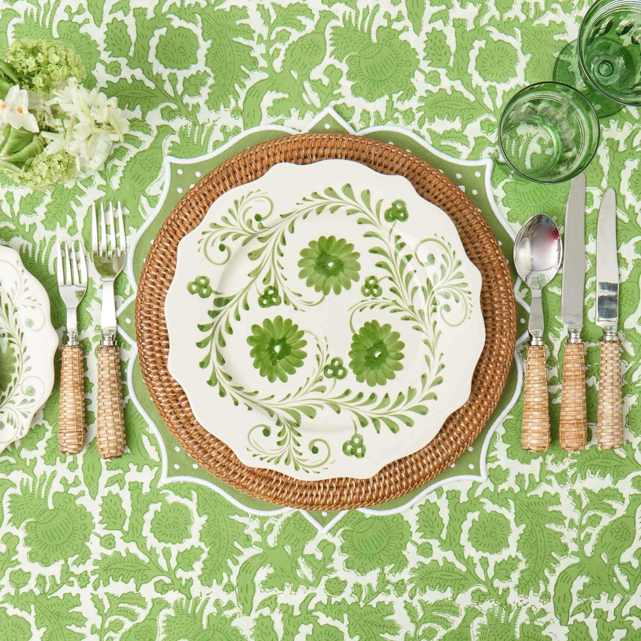 Spring Green Pheasant Tablecloth