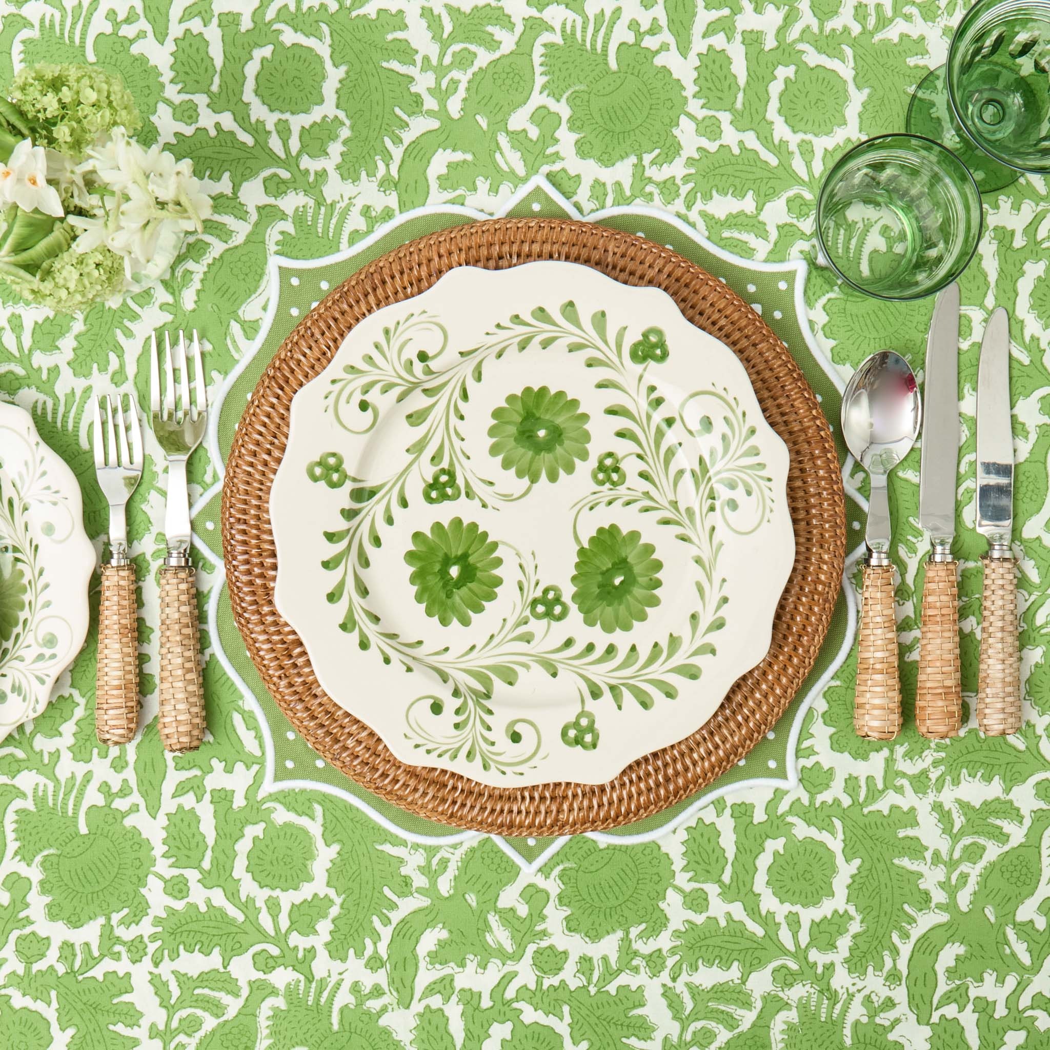 Spring Green Pheasant Tablecloth