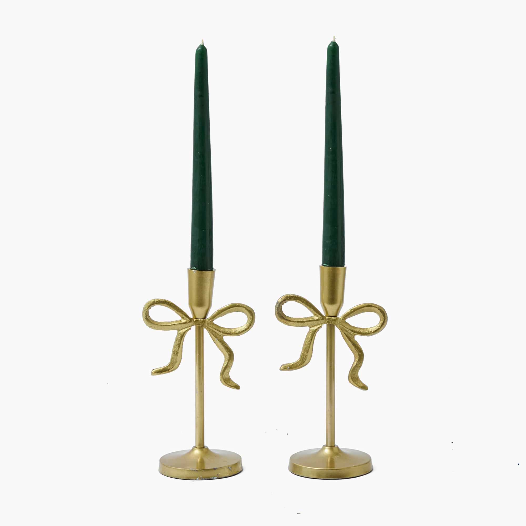 Gold Bow Candle Holder (Pair)
