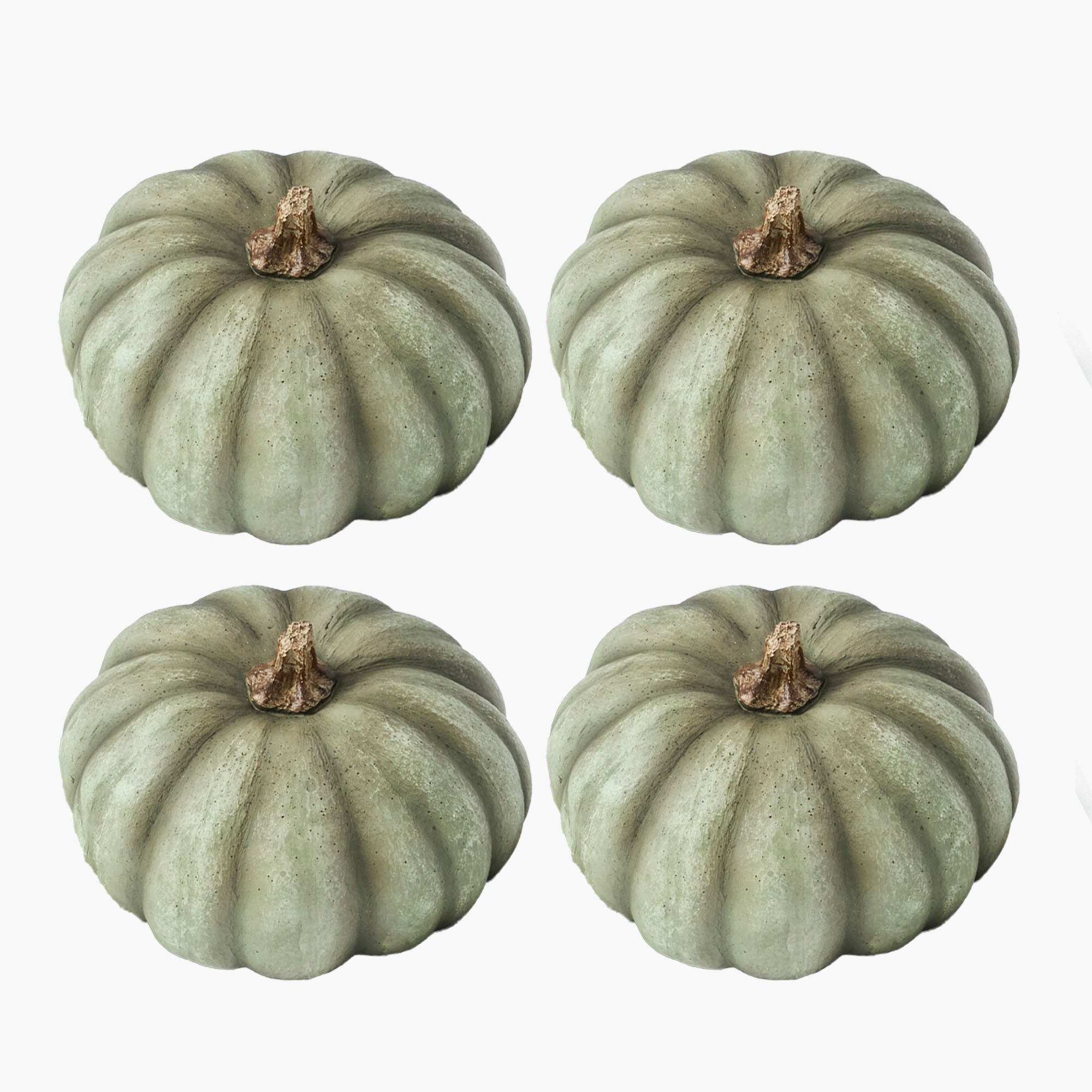 Sage Green Pumpkins (Set of 4)