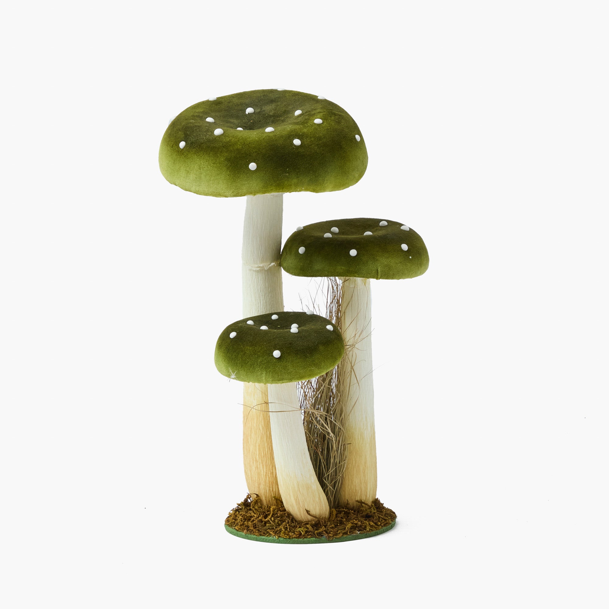 Large Green Spotted Mushroom (Pair)