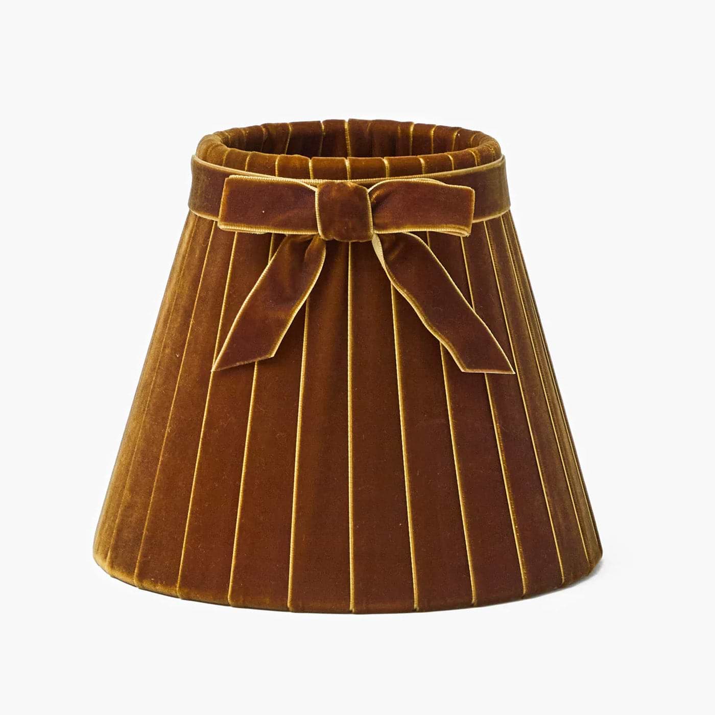 Ada Brass Rechargeable Lamp with Chocolate Velvet Bow Shade (18cm)