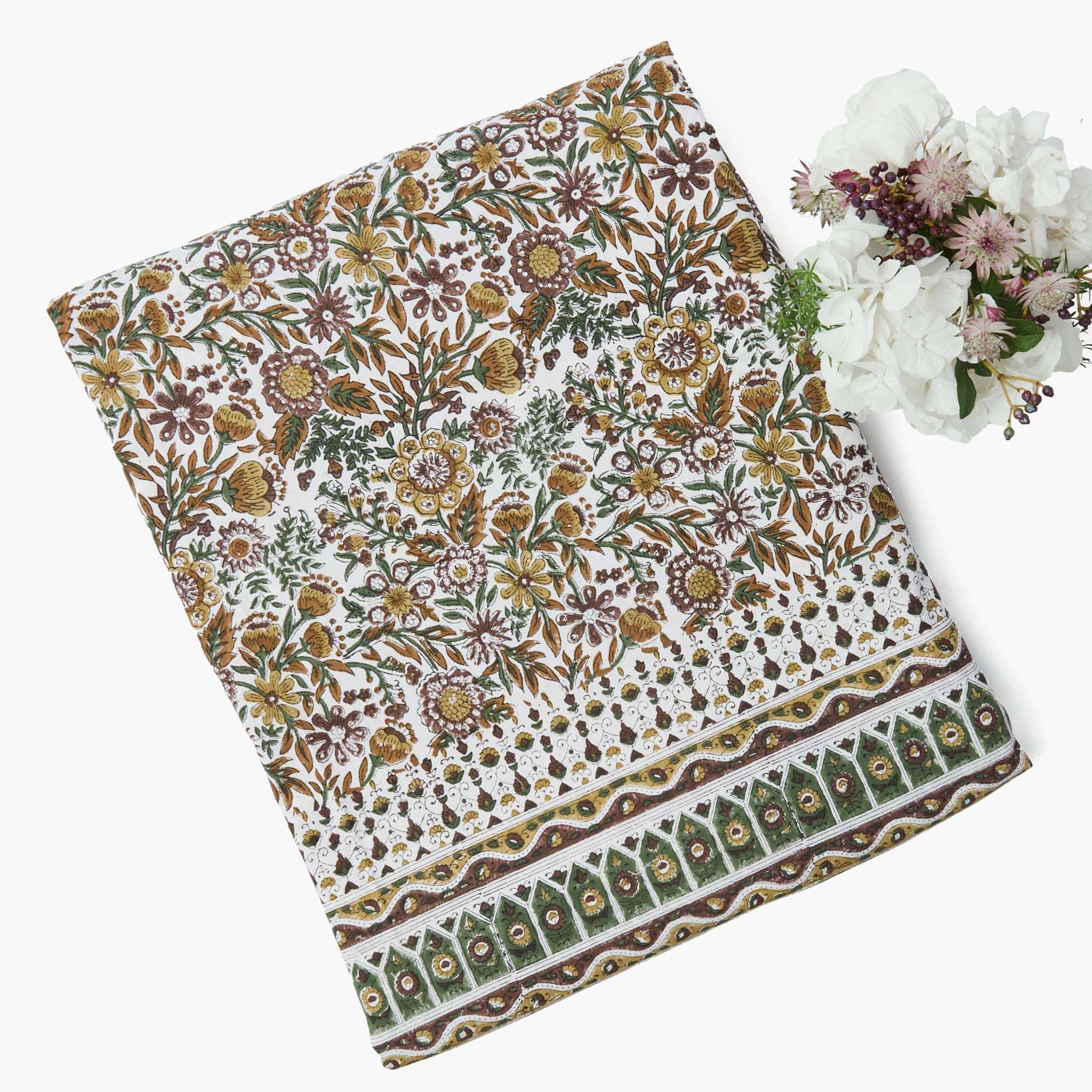 Olive & Chocolate Matilda Tablecloth