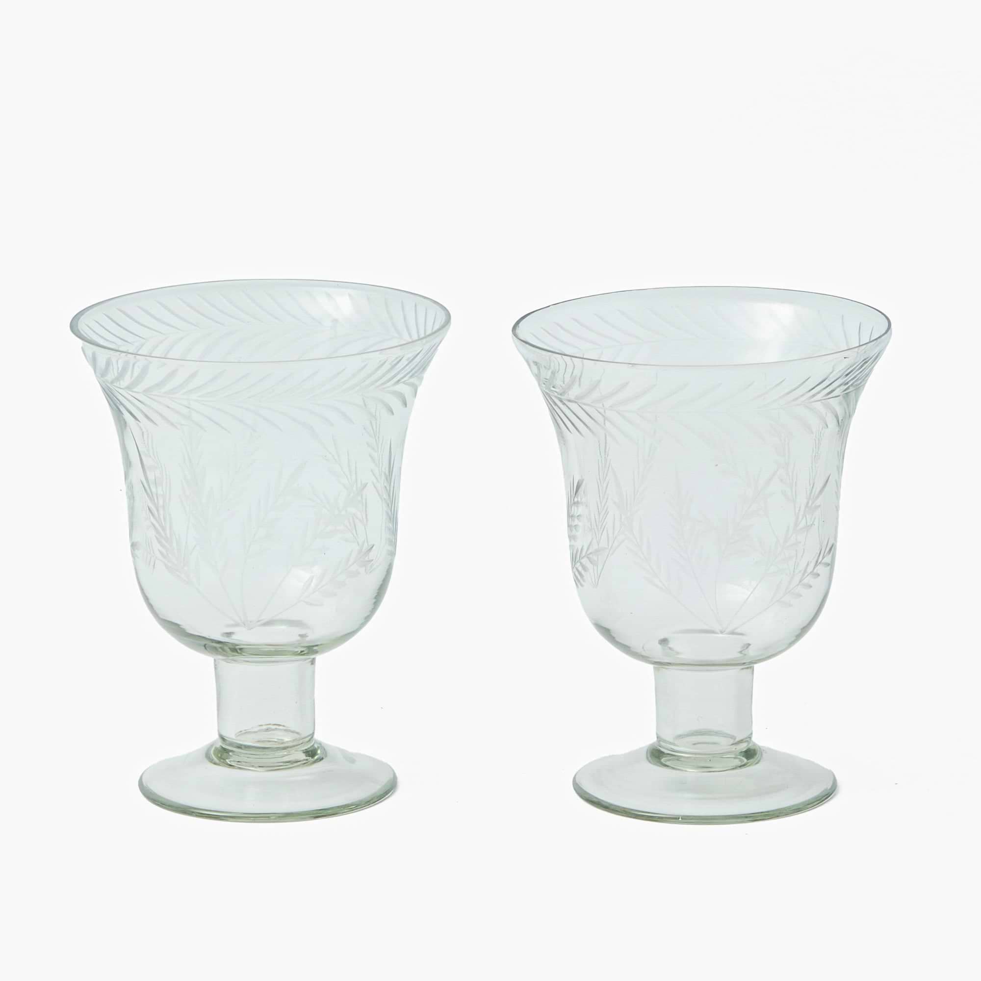 Astrid Engraved Glass Vase (Pair)