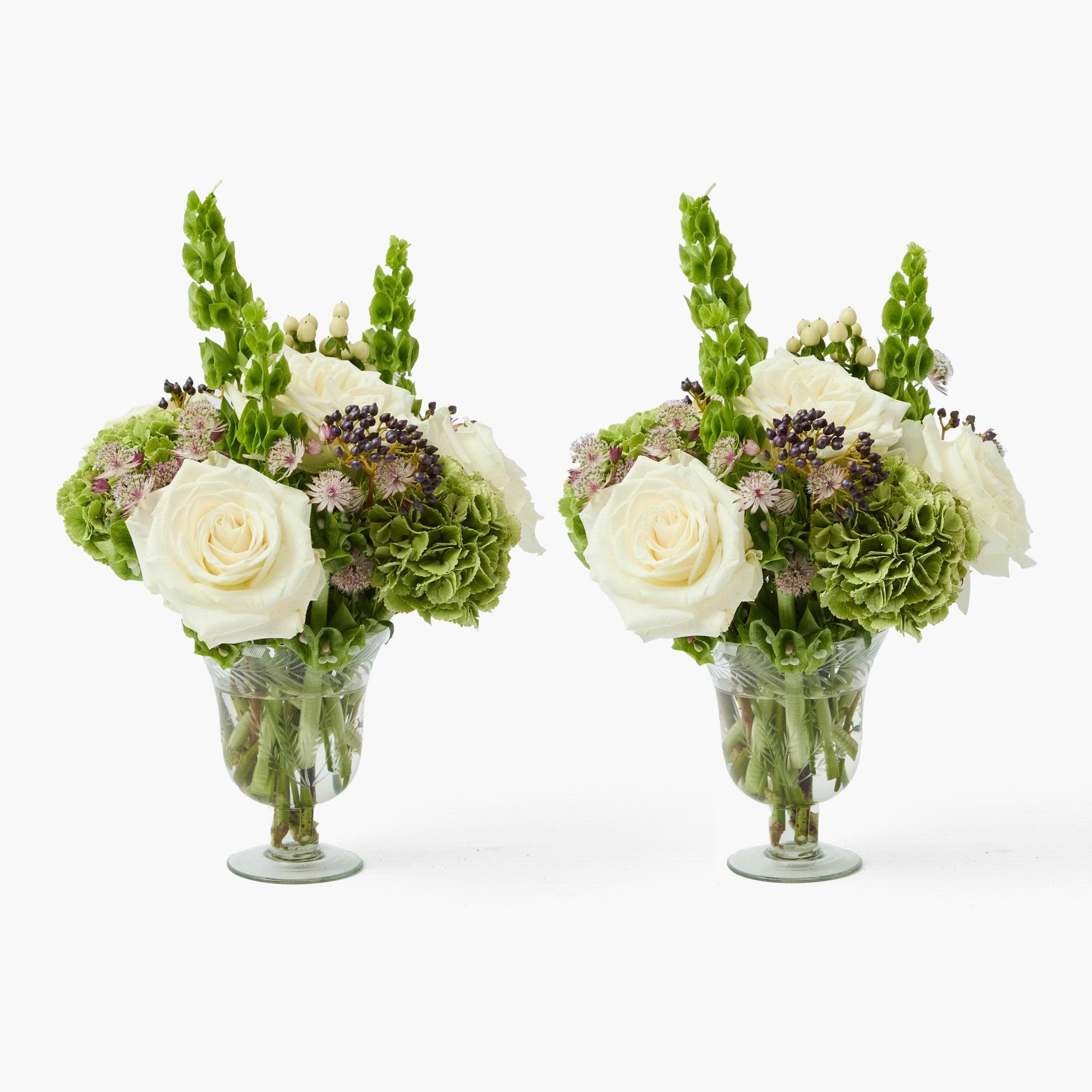 Astrid Engraved Glass Vase (Pair)