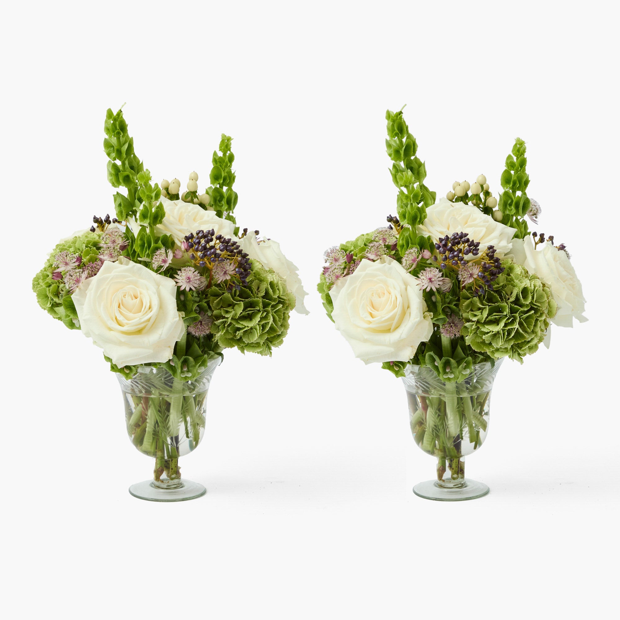 Astrid Engraved Glass Vase (Pair)