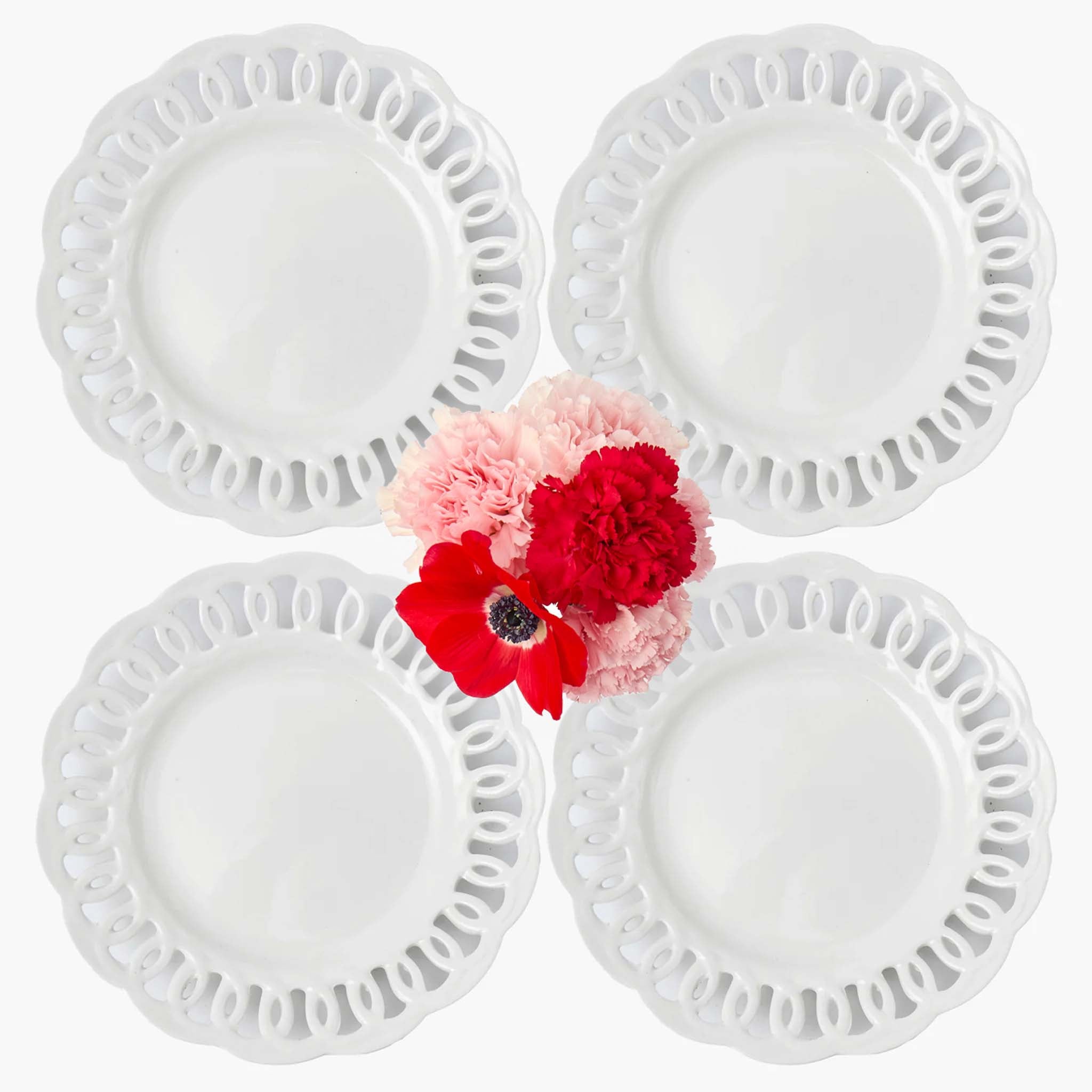 White Lace Dinner Plate