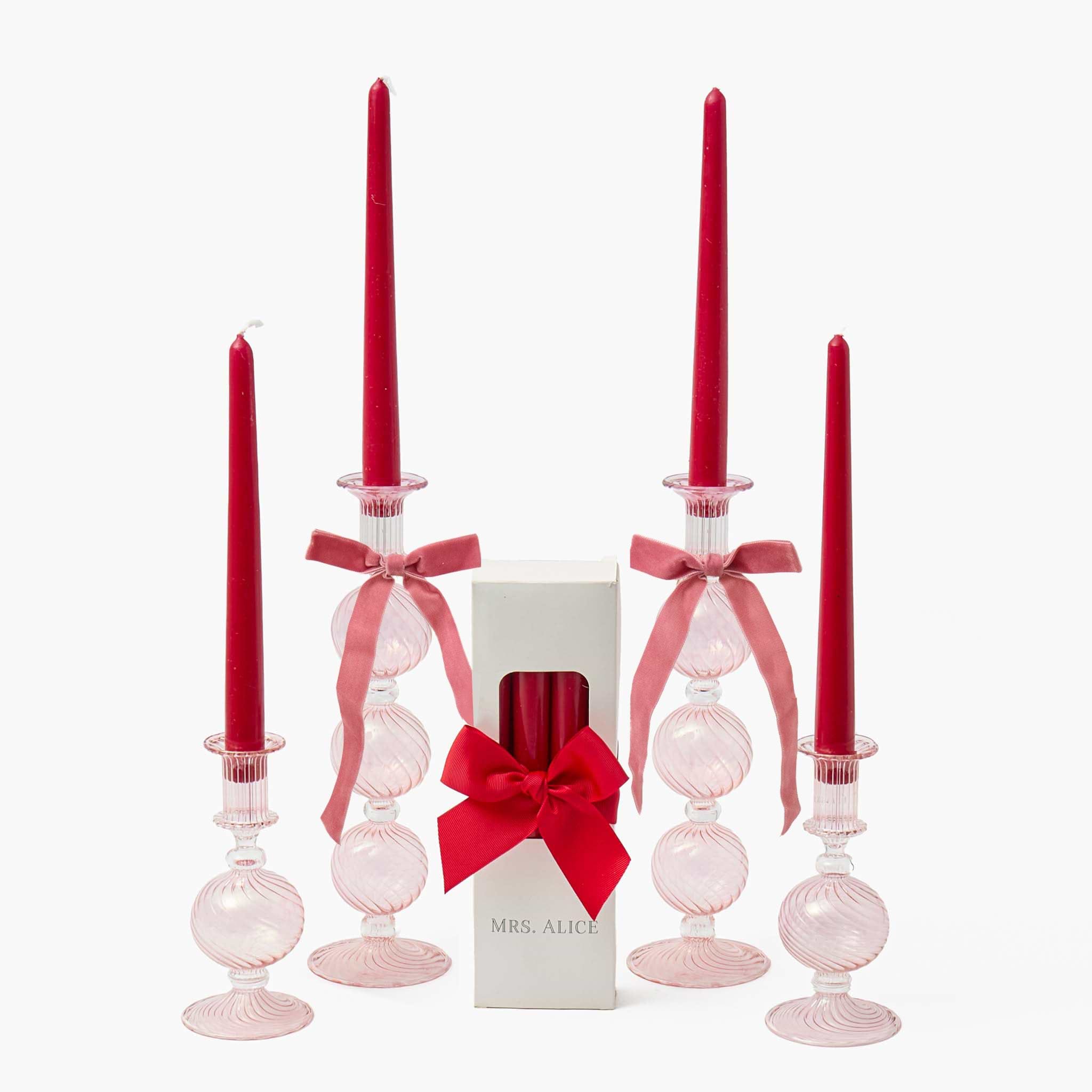 Red Berry Candles (Set of 8)