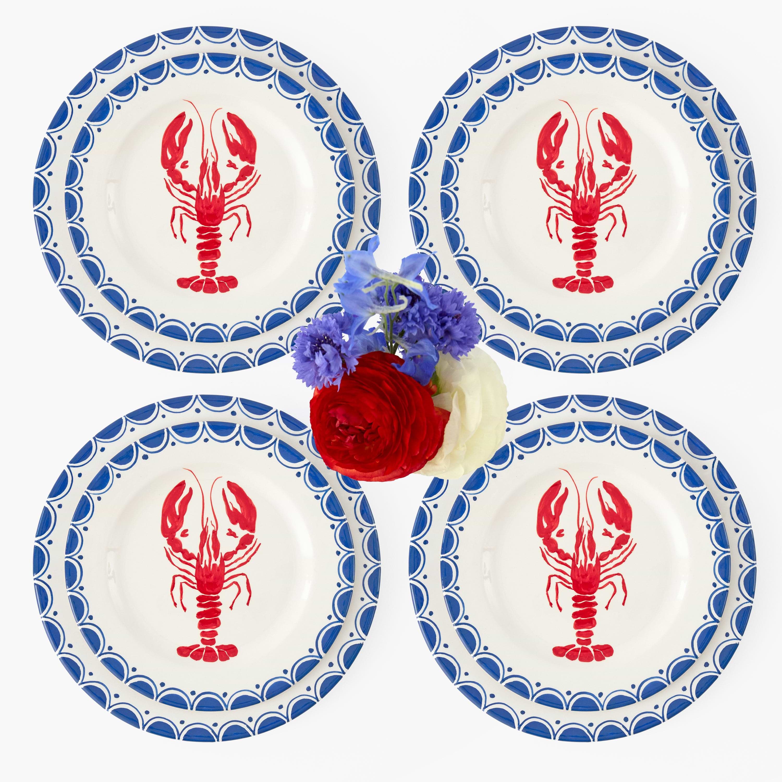 Lobster Dinner & Starter Plates (Set of 8)