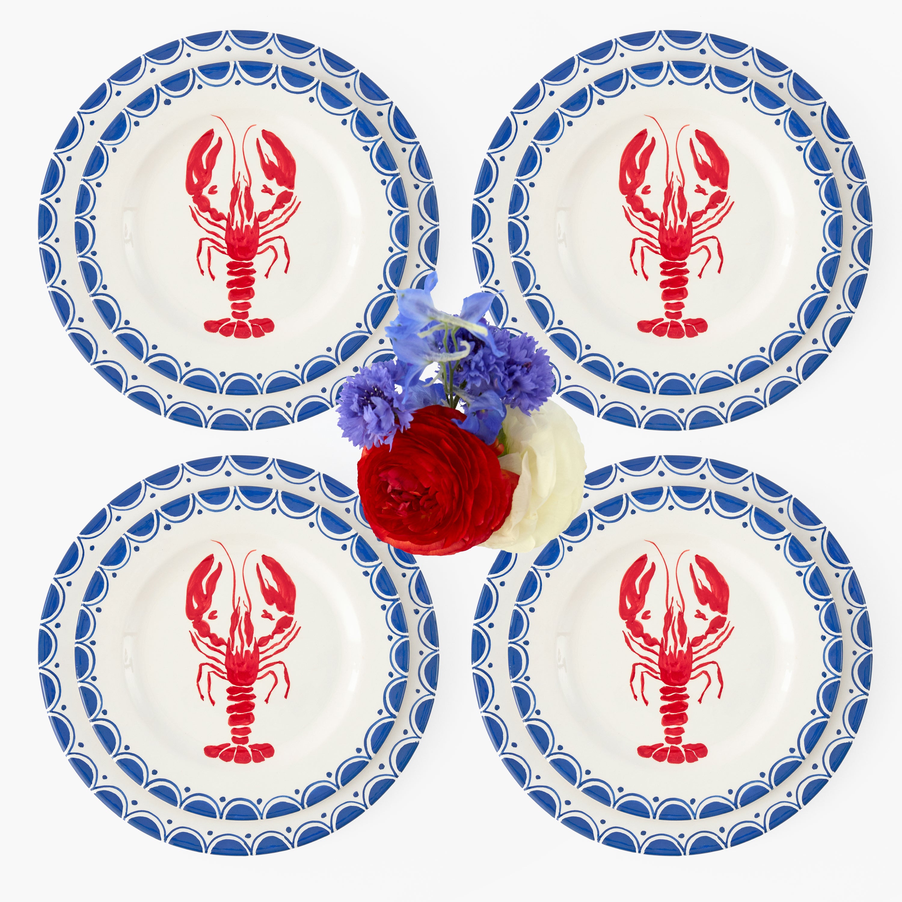 Lobster Dinner & Starter Plates (Set of 8)