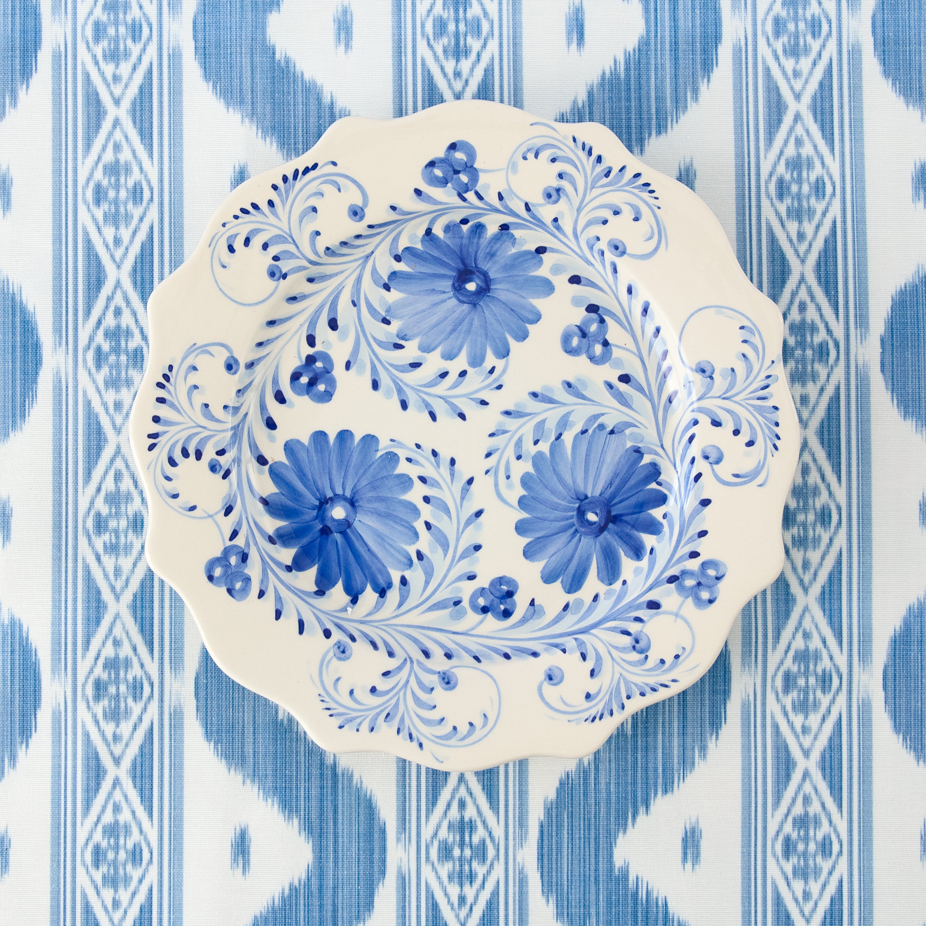 Blue Flowers Dinner Plates (Set of 4)