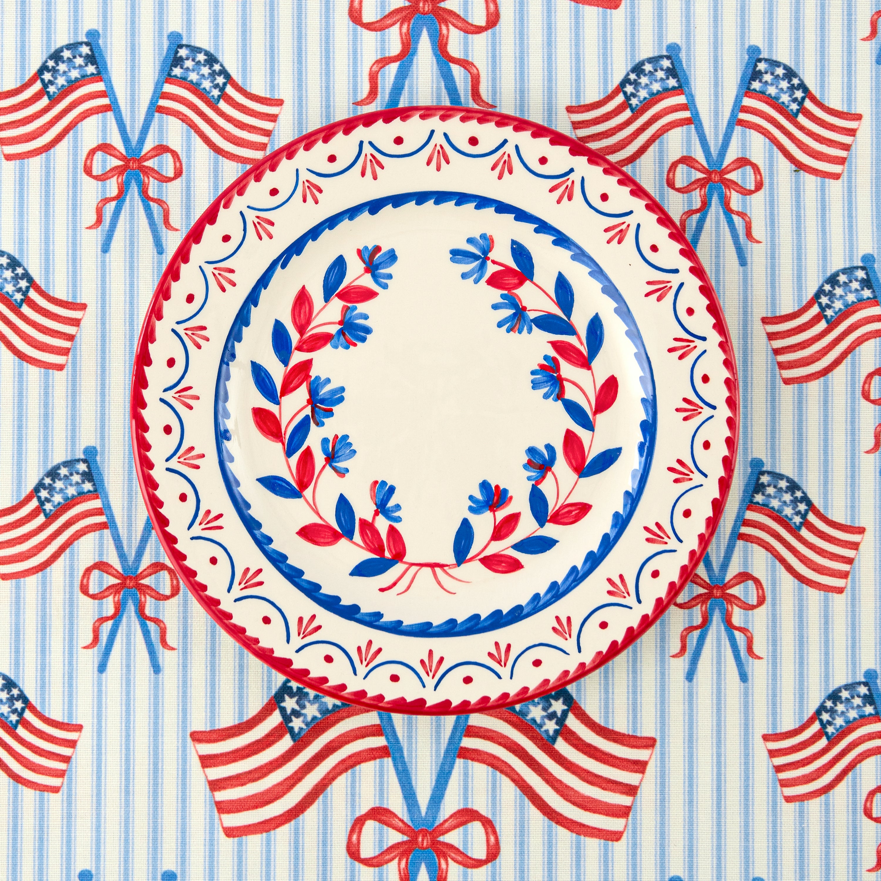 Blue & Red Josephine Starter Plate