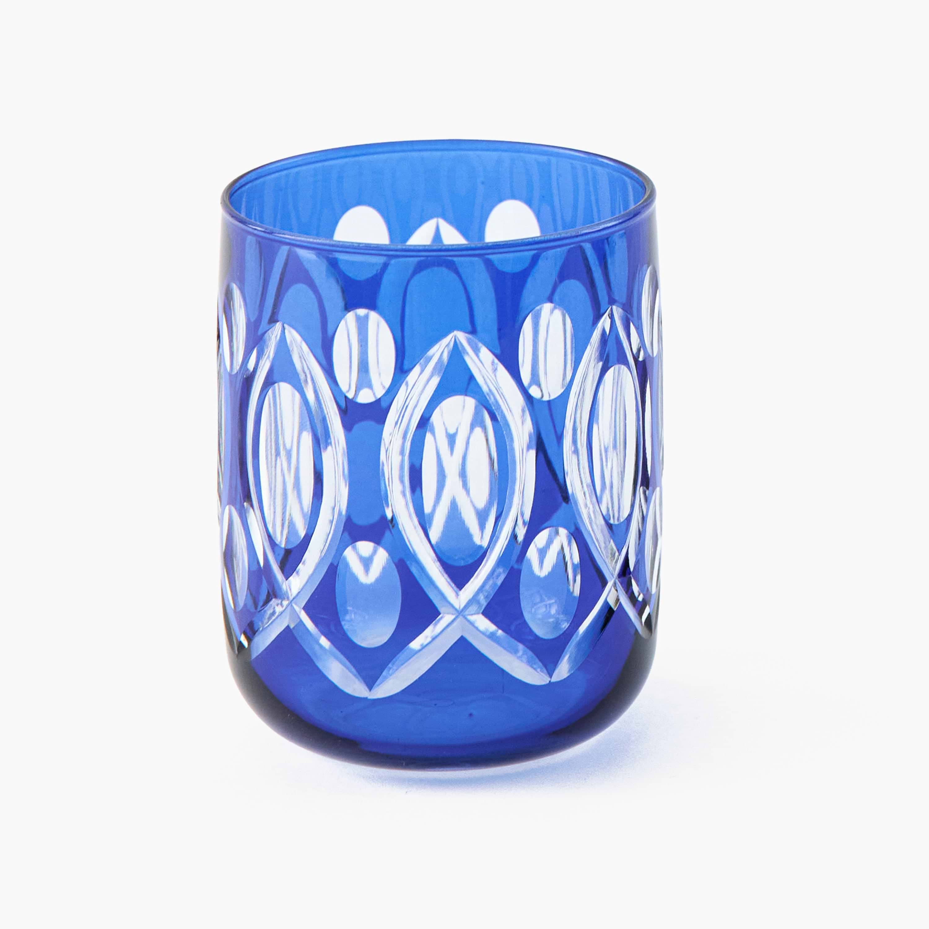 Cobalt Carolyn Engraved Water Glasses (Set of 4)