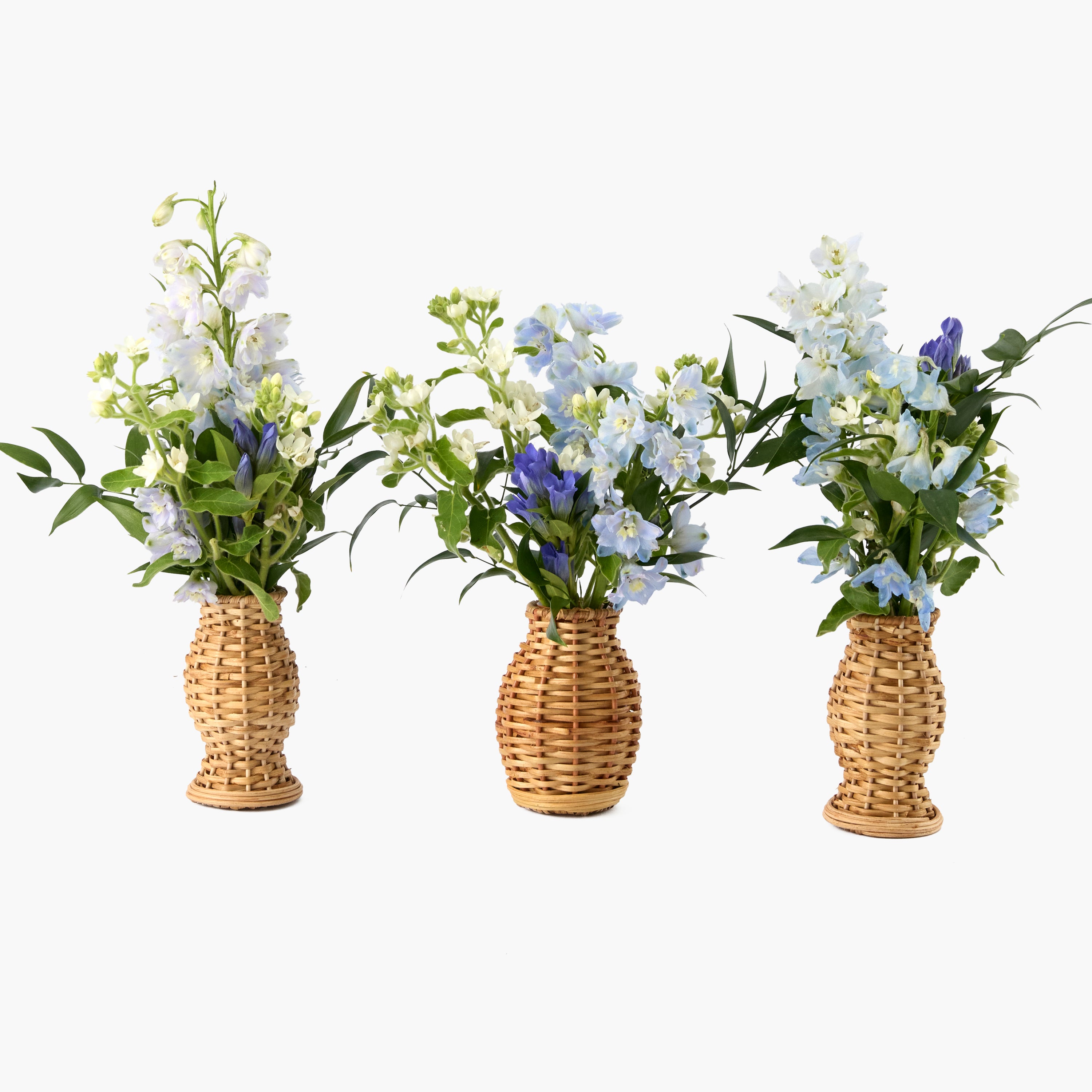 Mini Natural Rattan Vase (Set of 3)