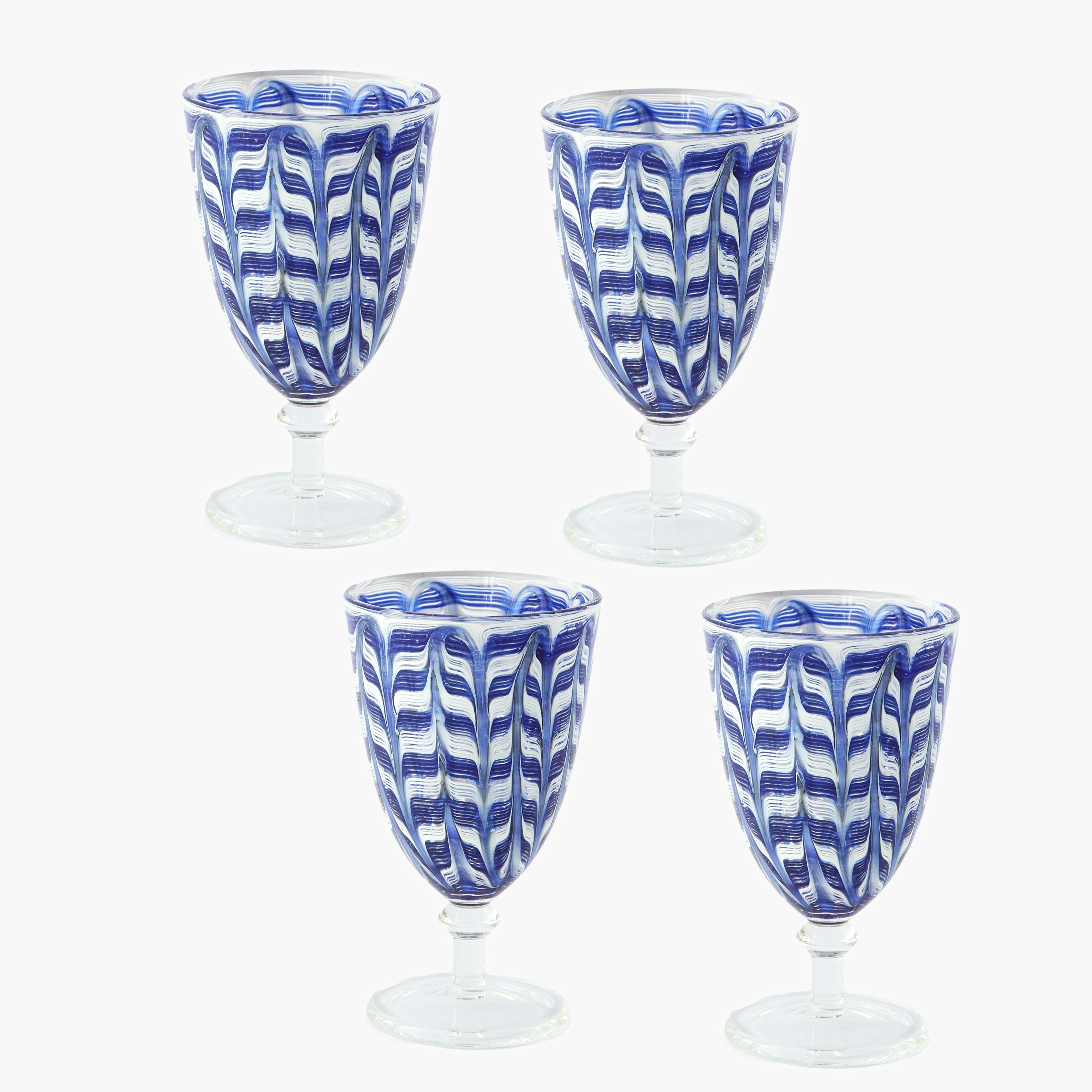 Blue Paloma Wine Glasses (Set of 4)