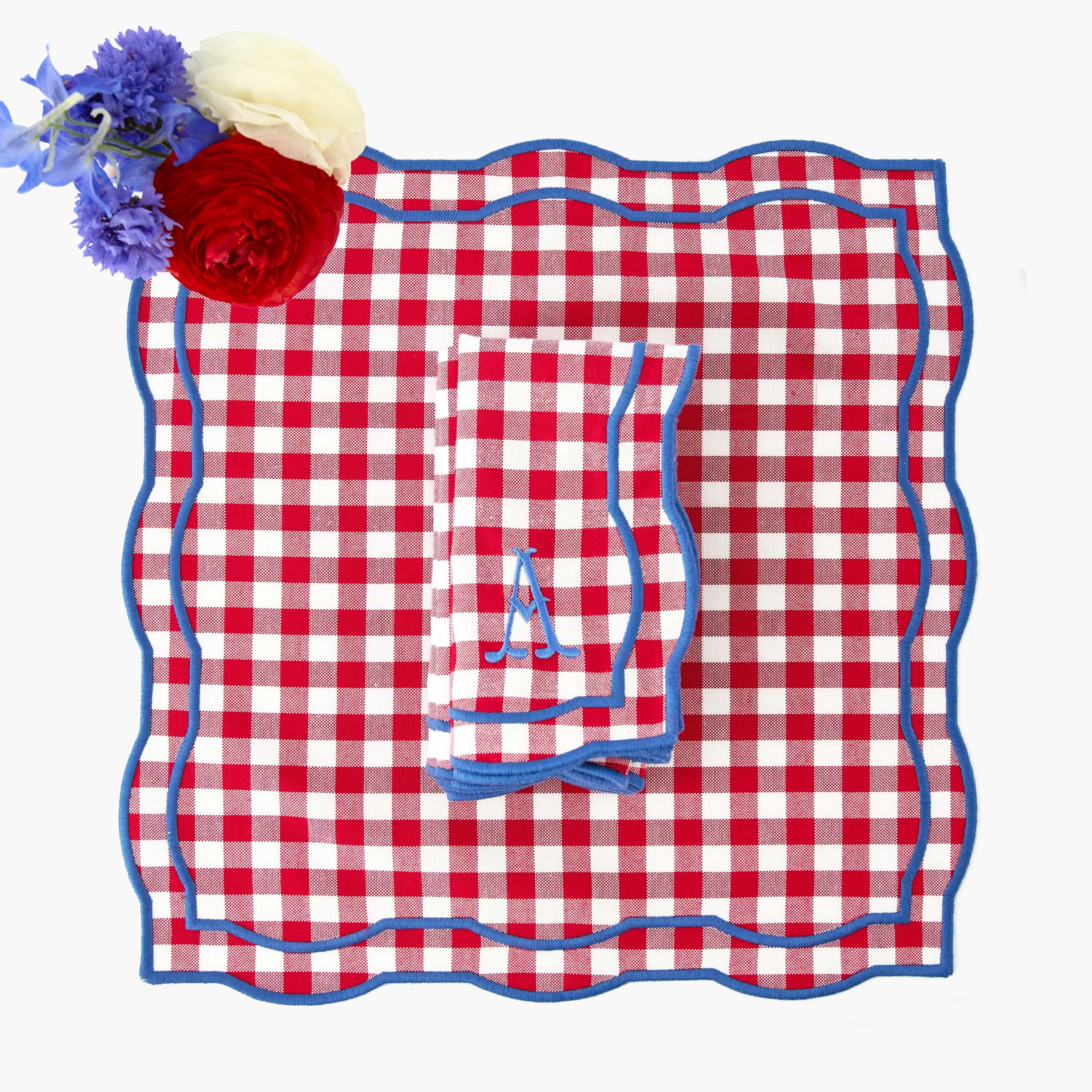Red Gingham Felix Napkins (Set of 4)