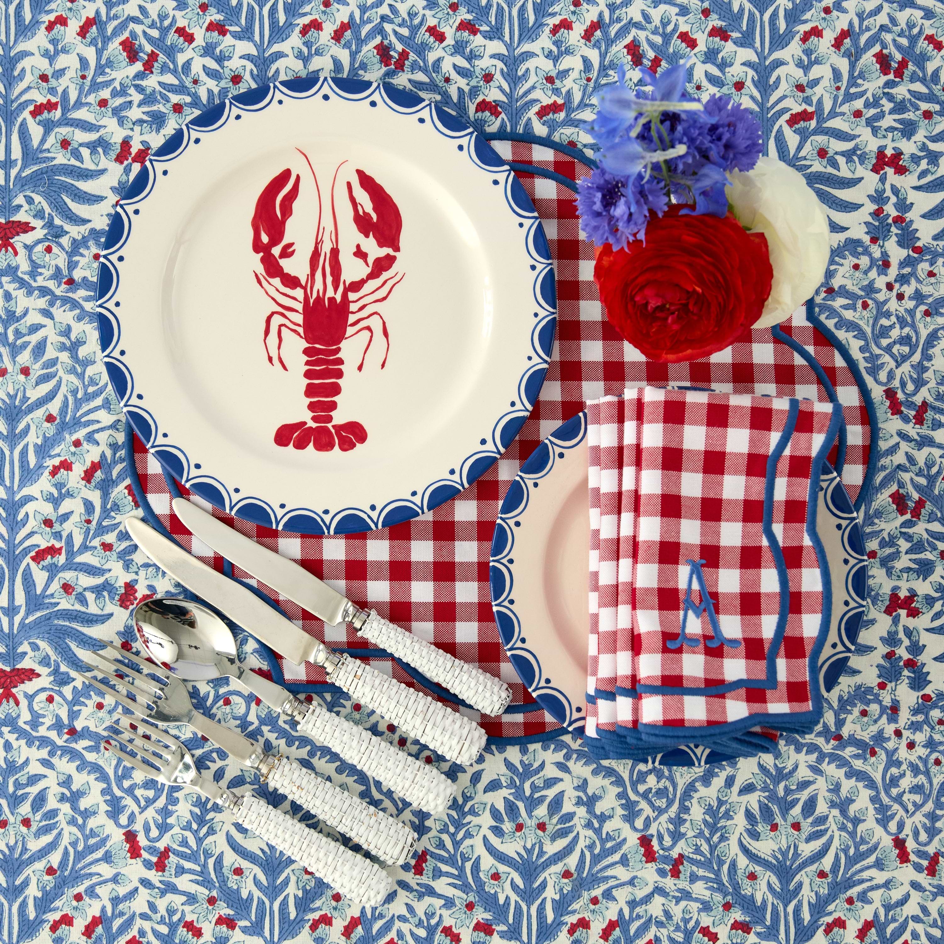 Red Gingham Felix Placemats & Napkins (Set of 4)