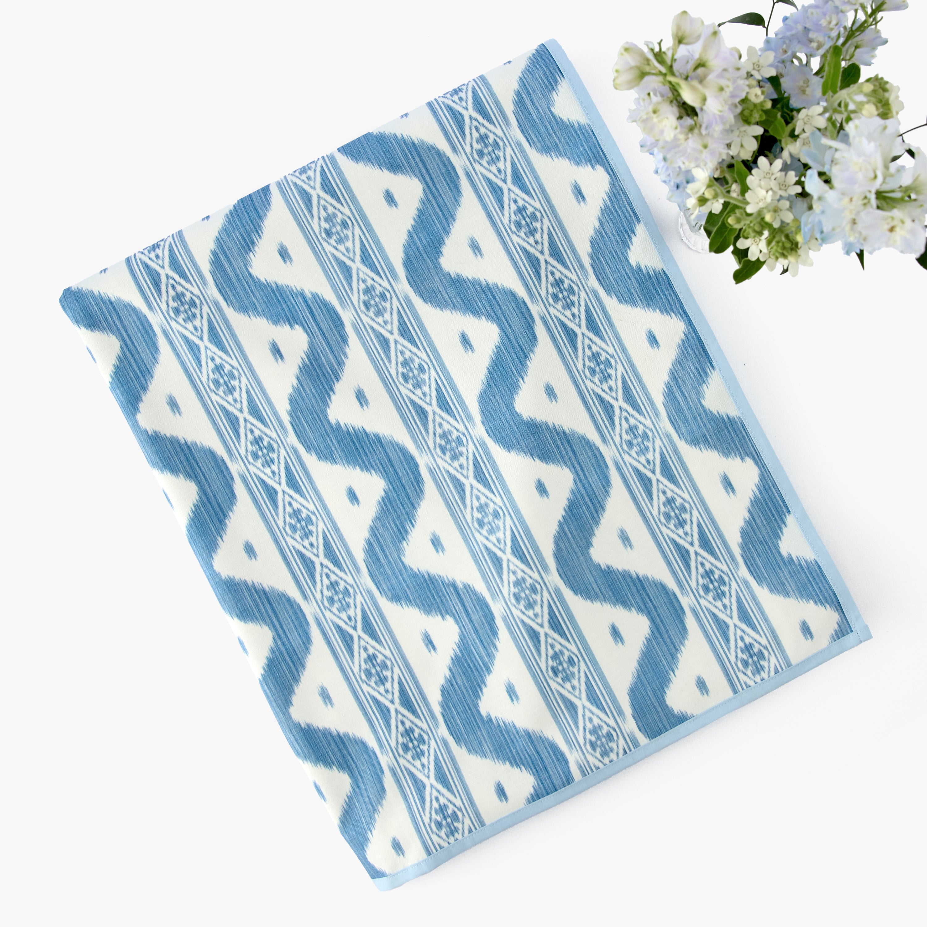 Blue Ikat Tablecloth