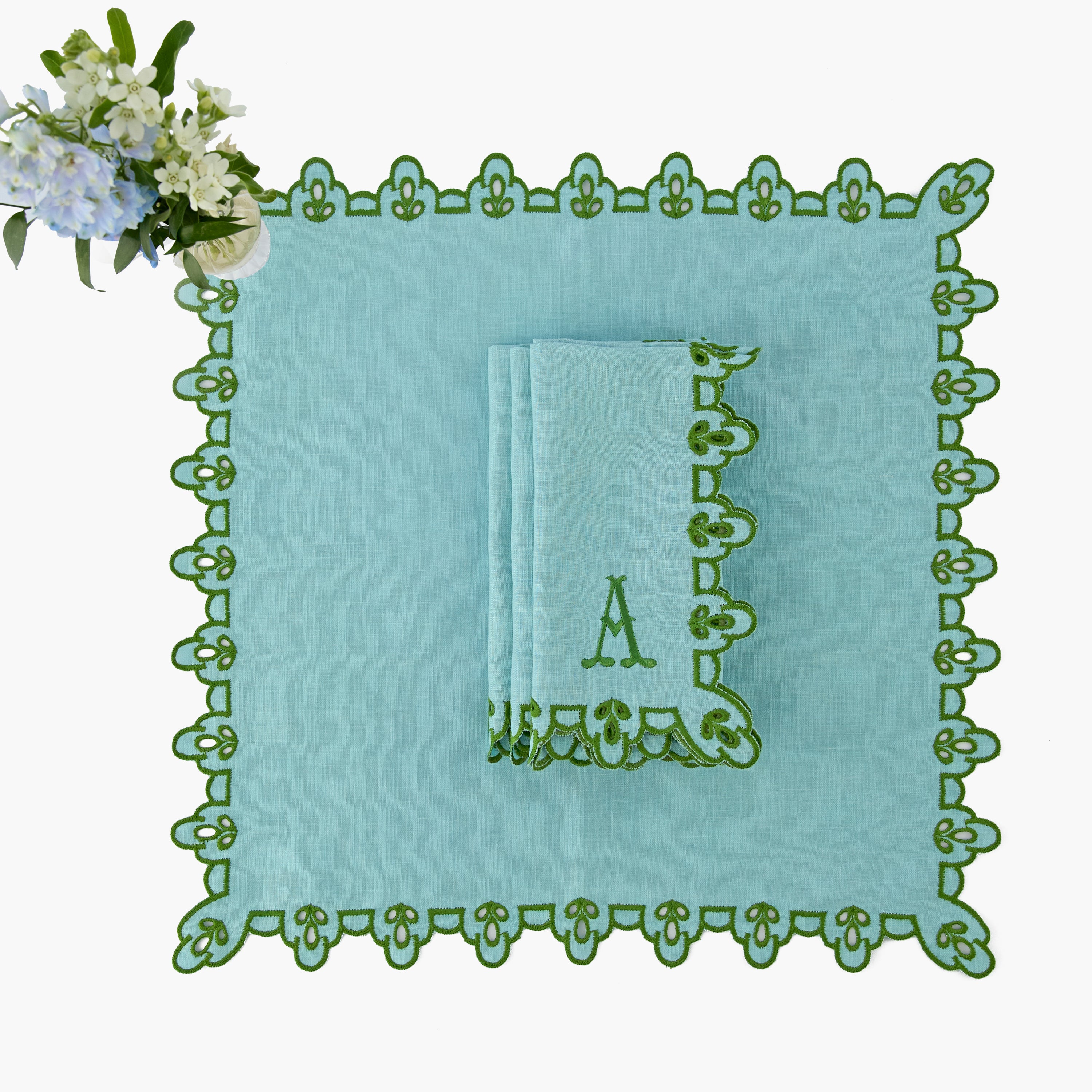 Blue & Green Sophia Napkins (Set of 4)
