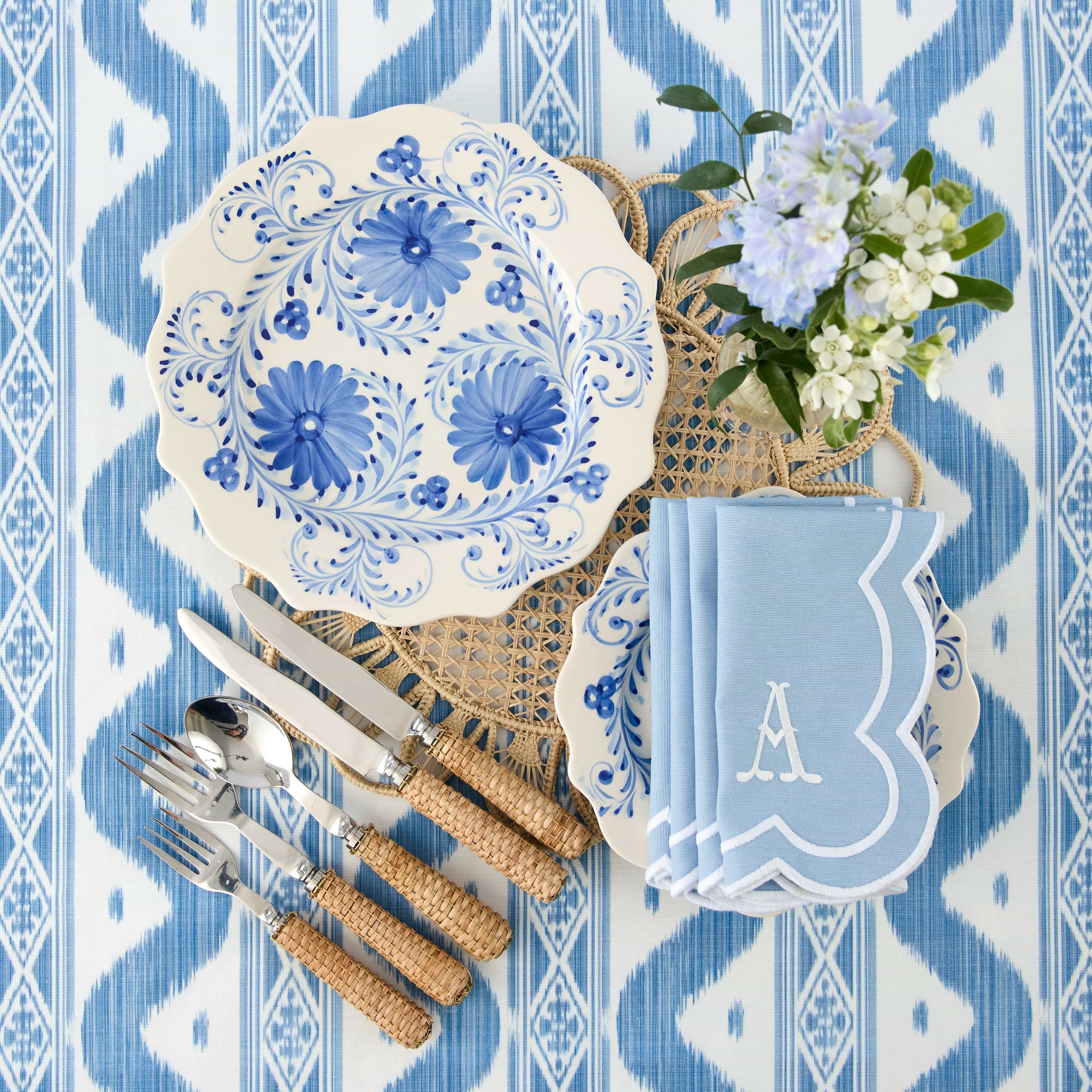 Blue Flowers Dinner Plate