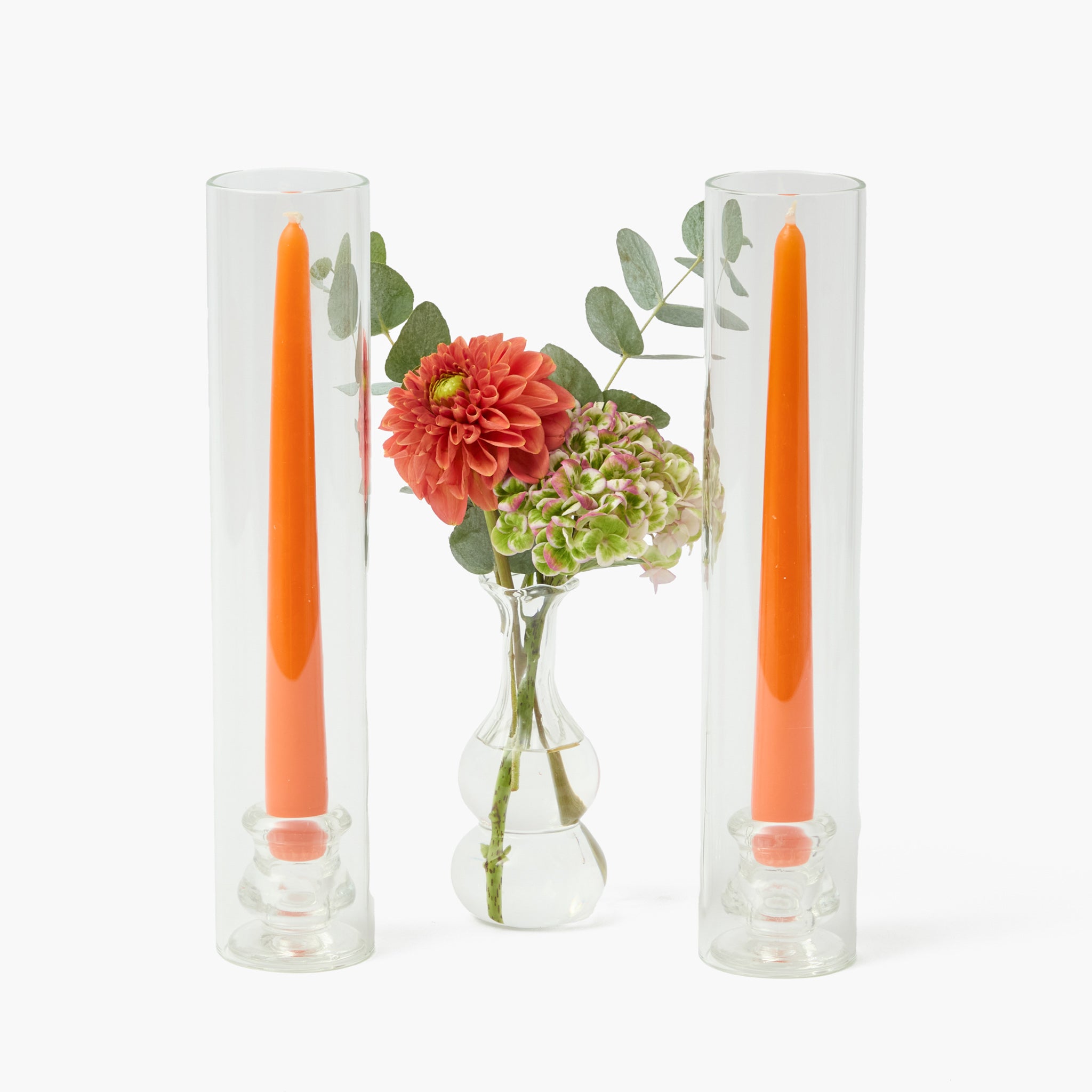 Claudia Hurricane Glass Candle Holders (Pair)