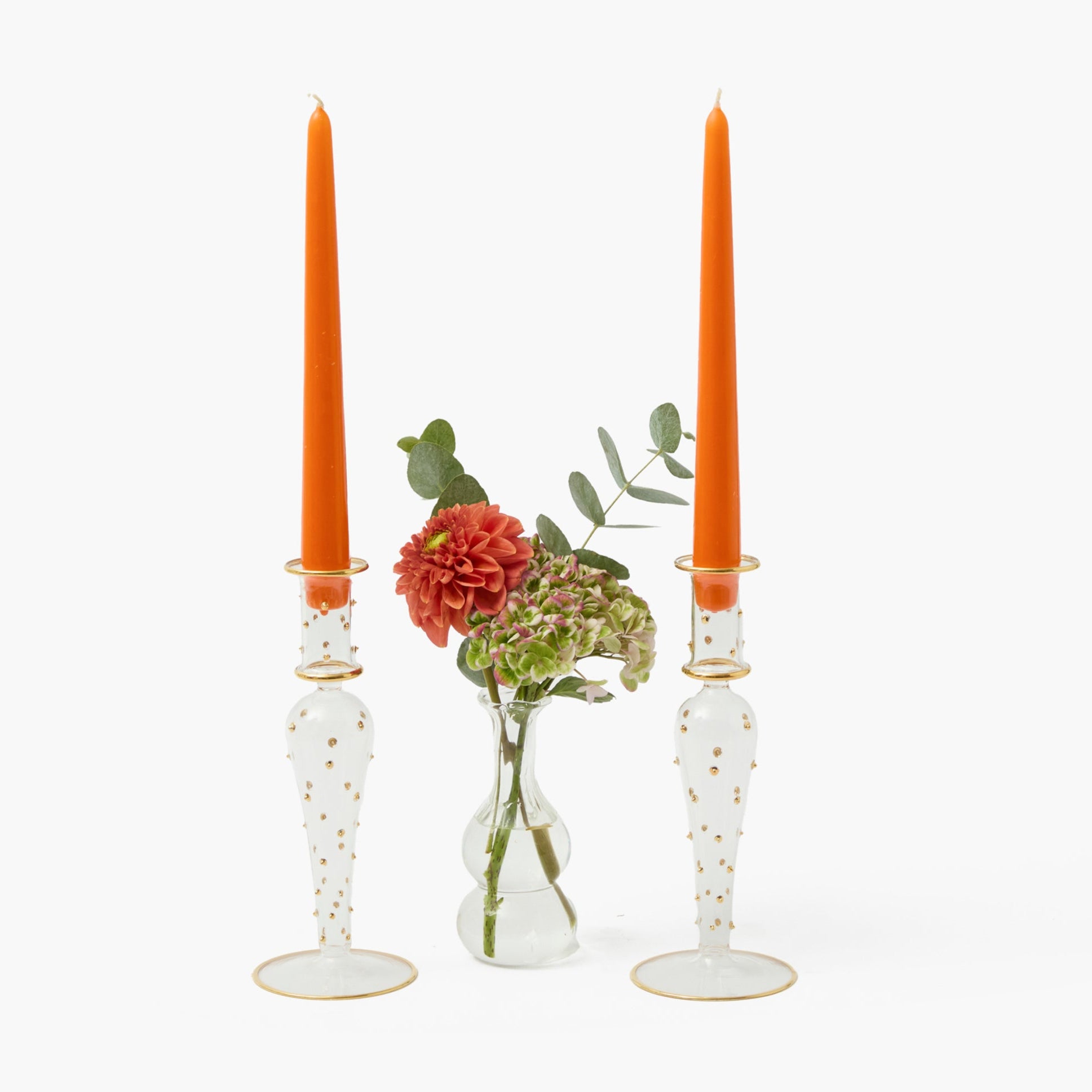 Dotty Gold Candle Holder (Pair)