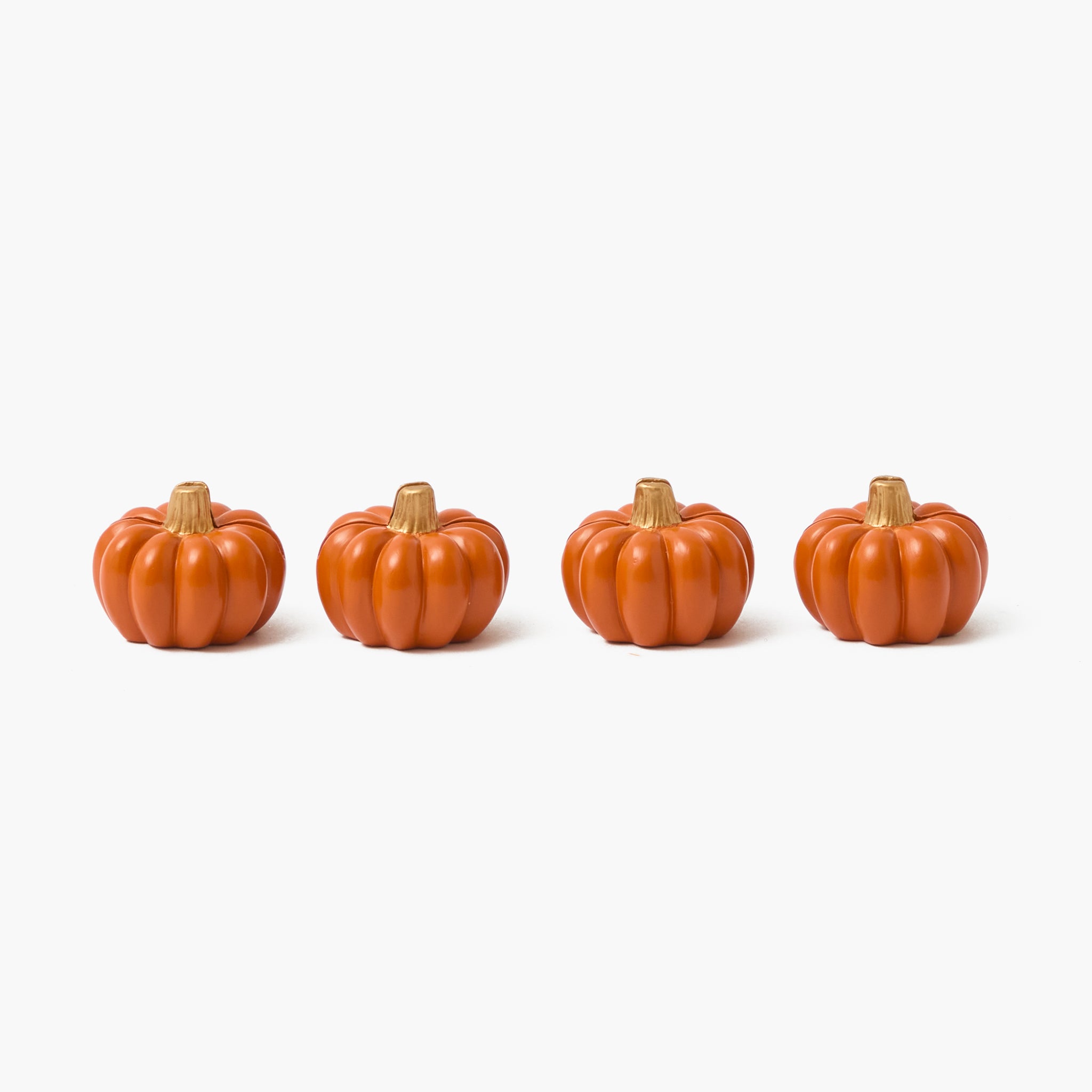 Orange Pumpkin Placecard Holders (Set of 4)