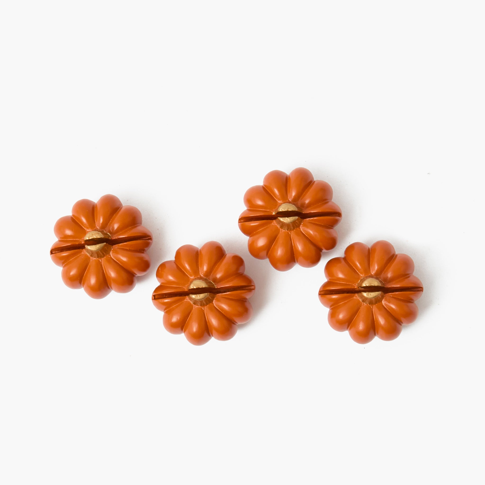 Orange Pumpkin Placecard Holders (Set of 4)