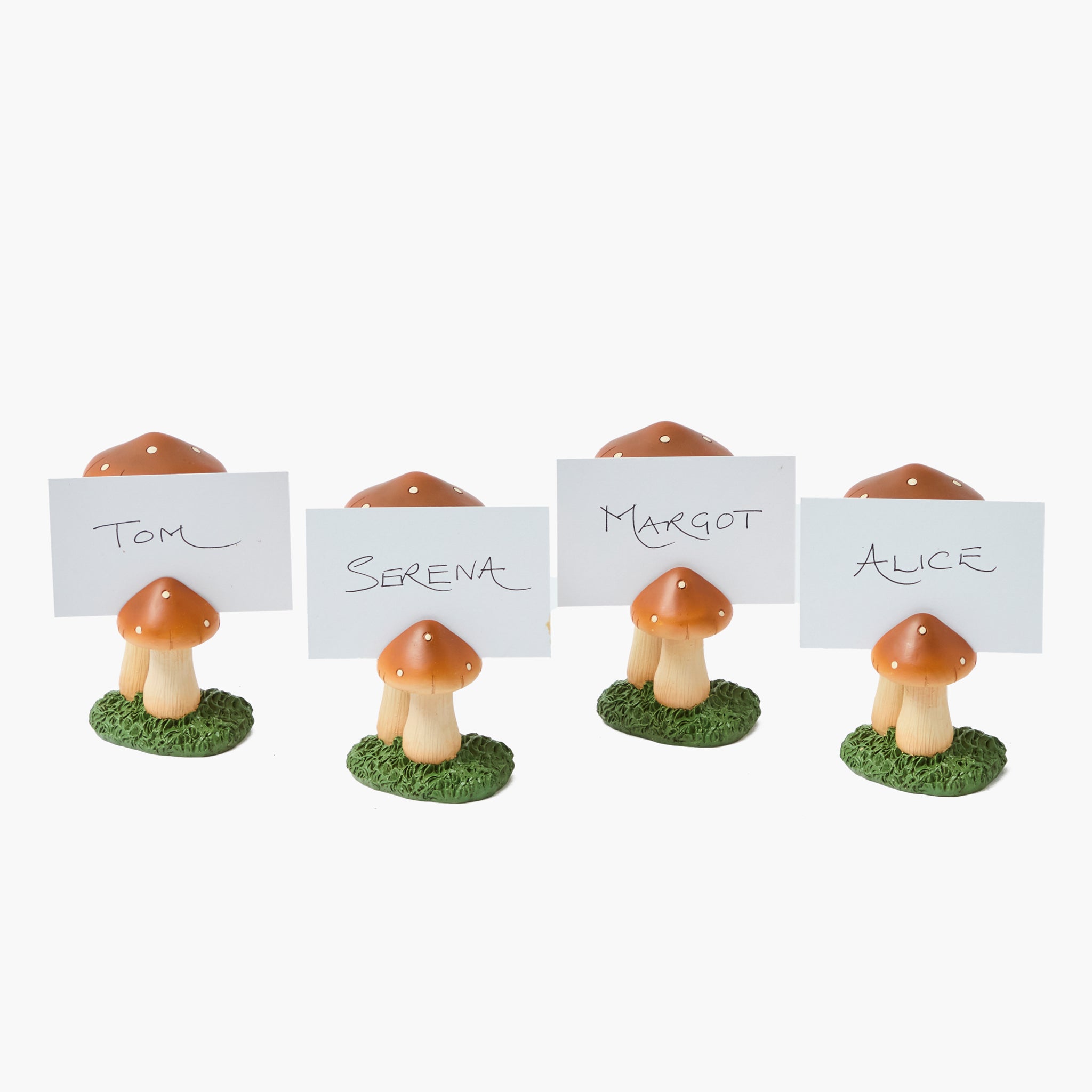 Mushroom Placecard Holders (Set of 4)