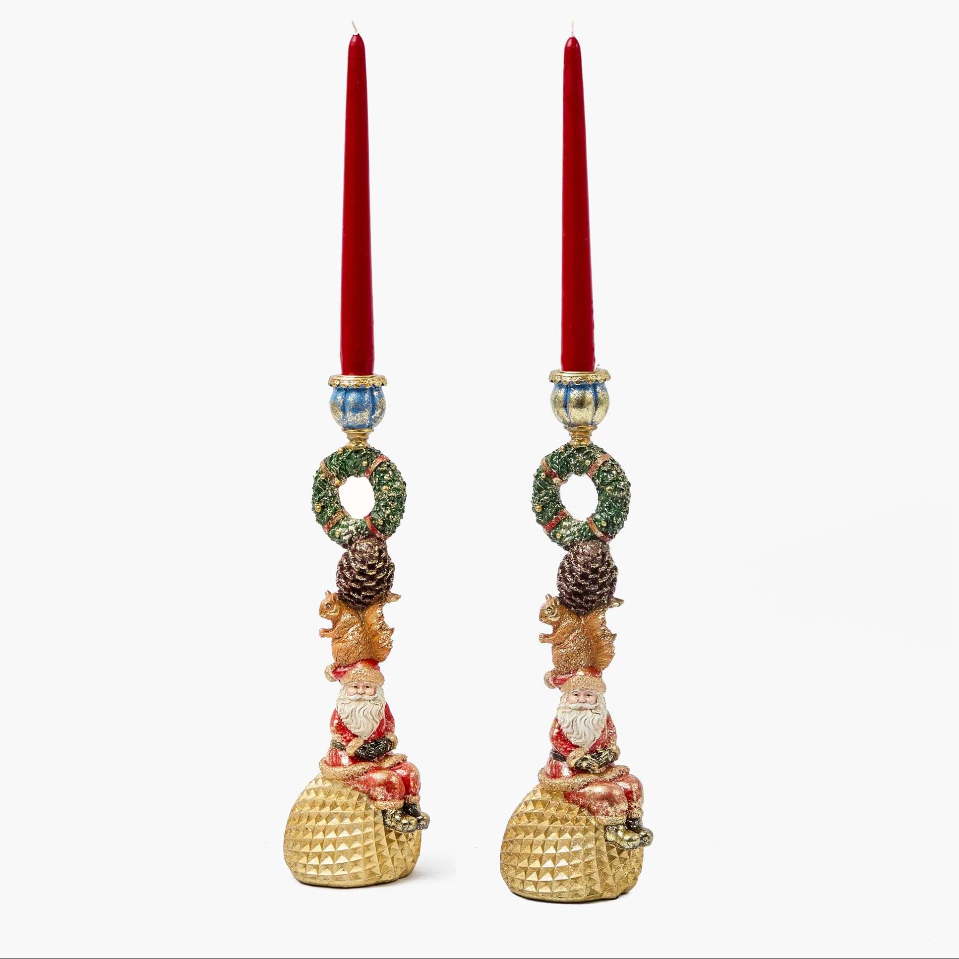 Joyous Festive Candle Holders (Pair)