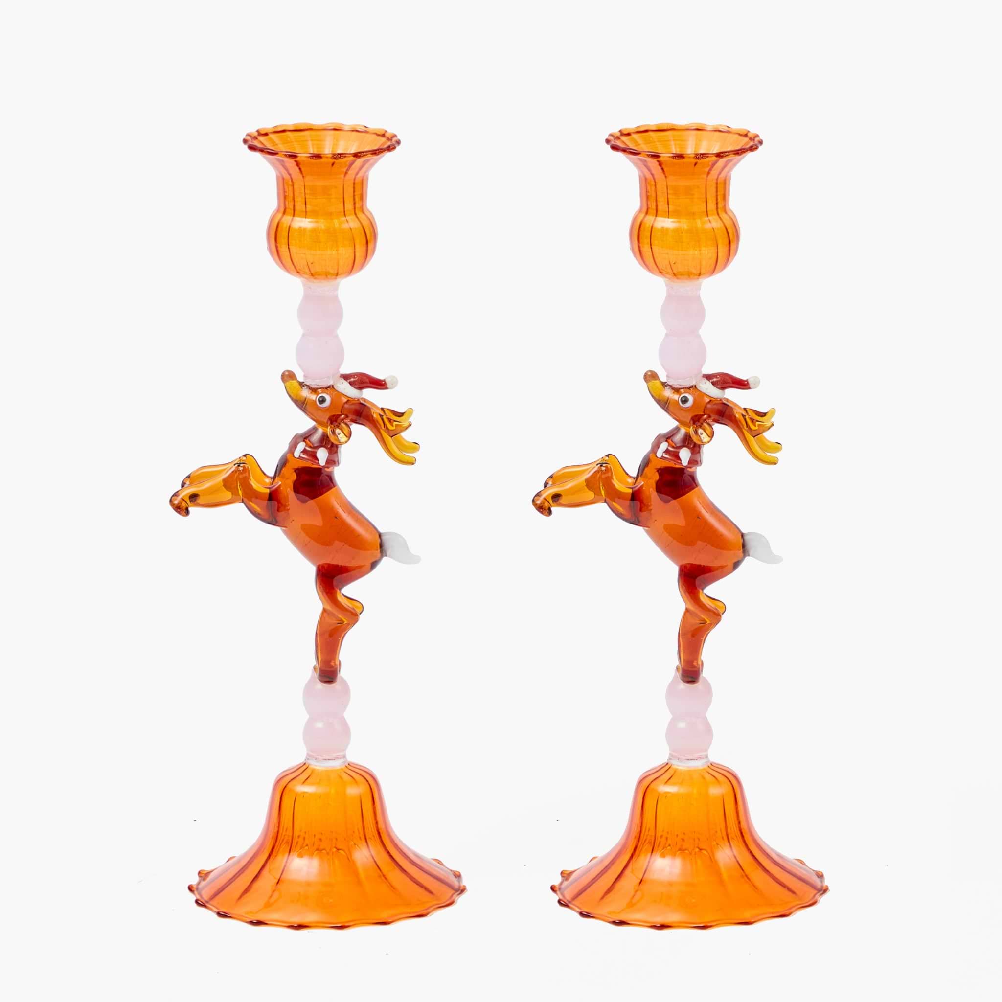 Bambi Glass Candle Holder (Pair)