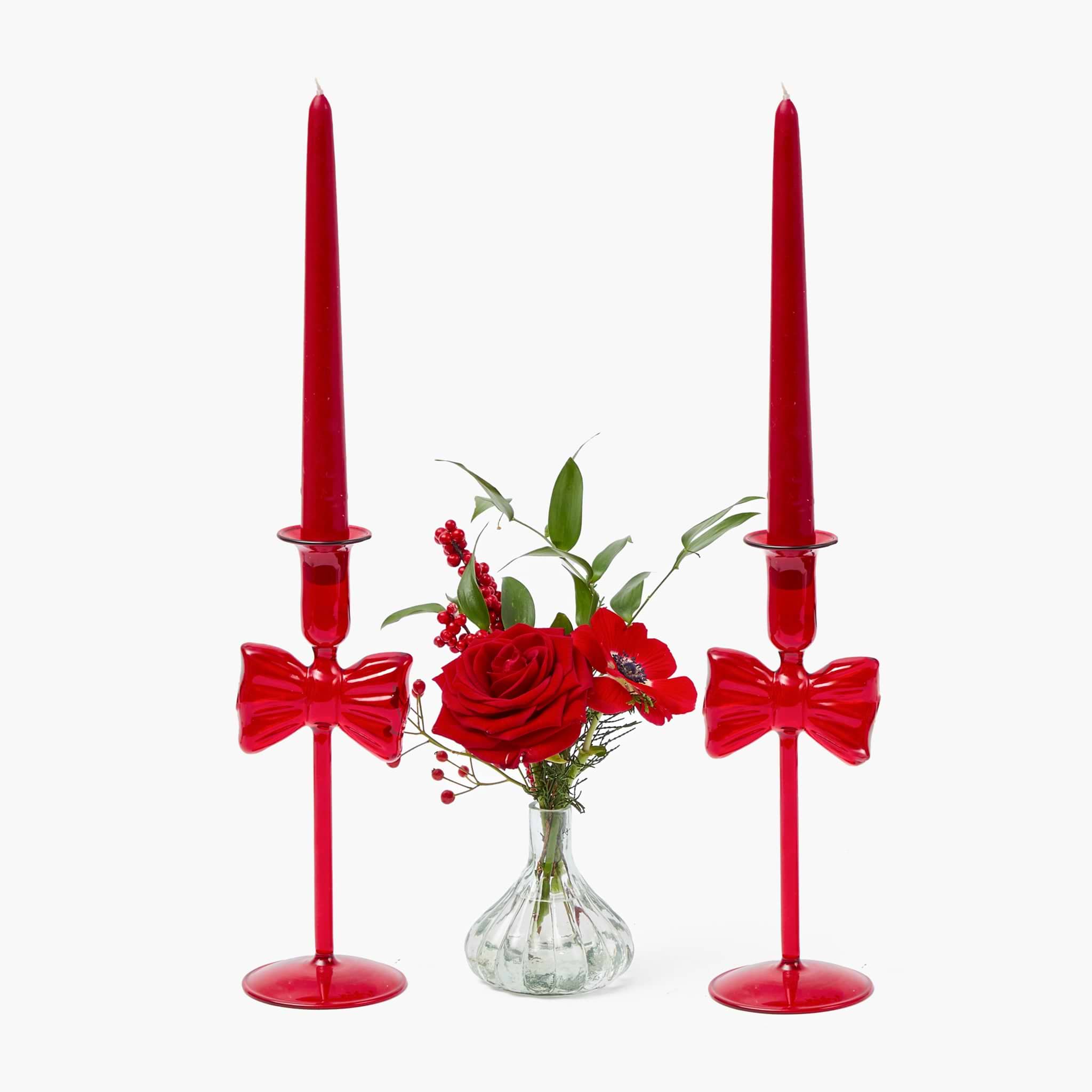 Red Berry Candles (Set of 8)
