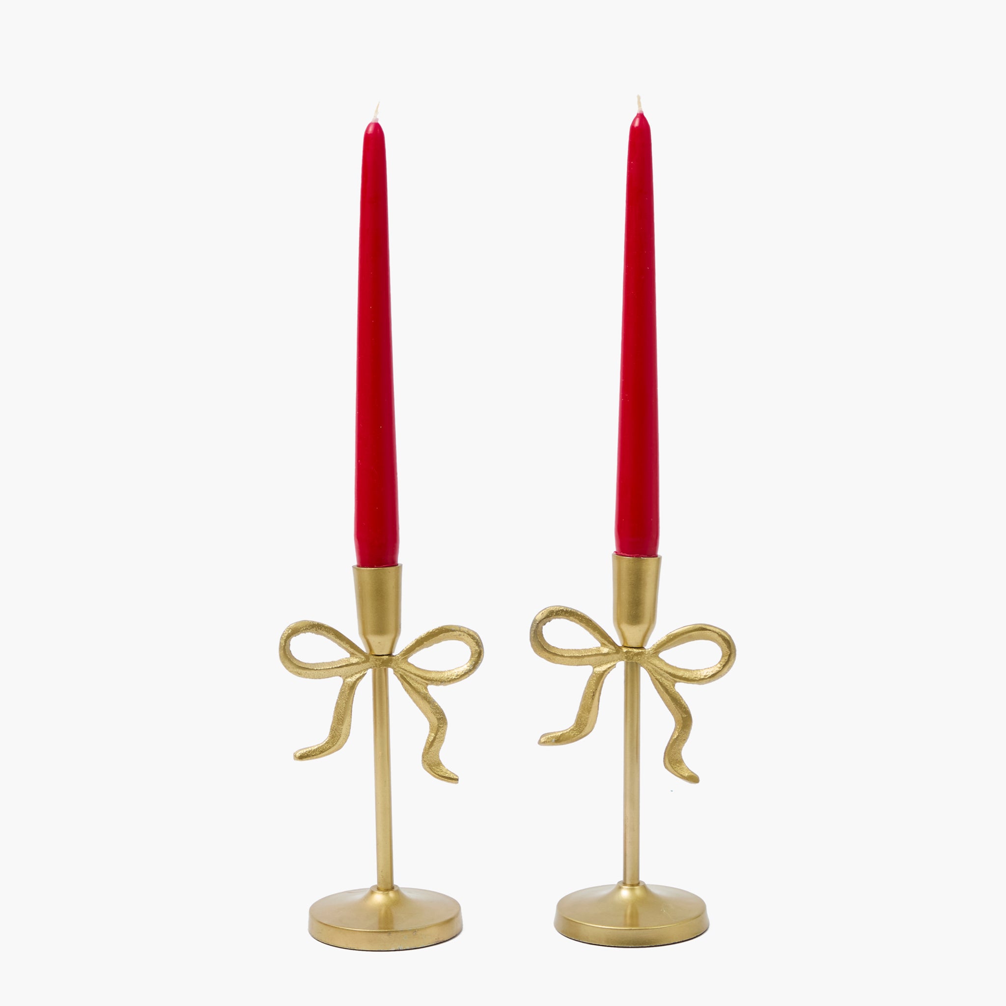 Gold Bow Candle Holder (Pair)